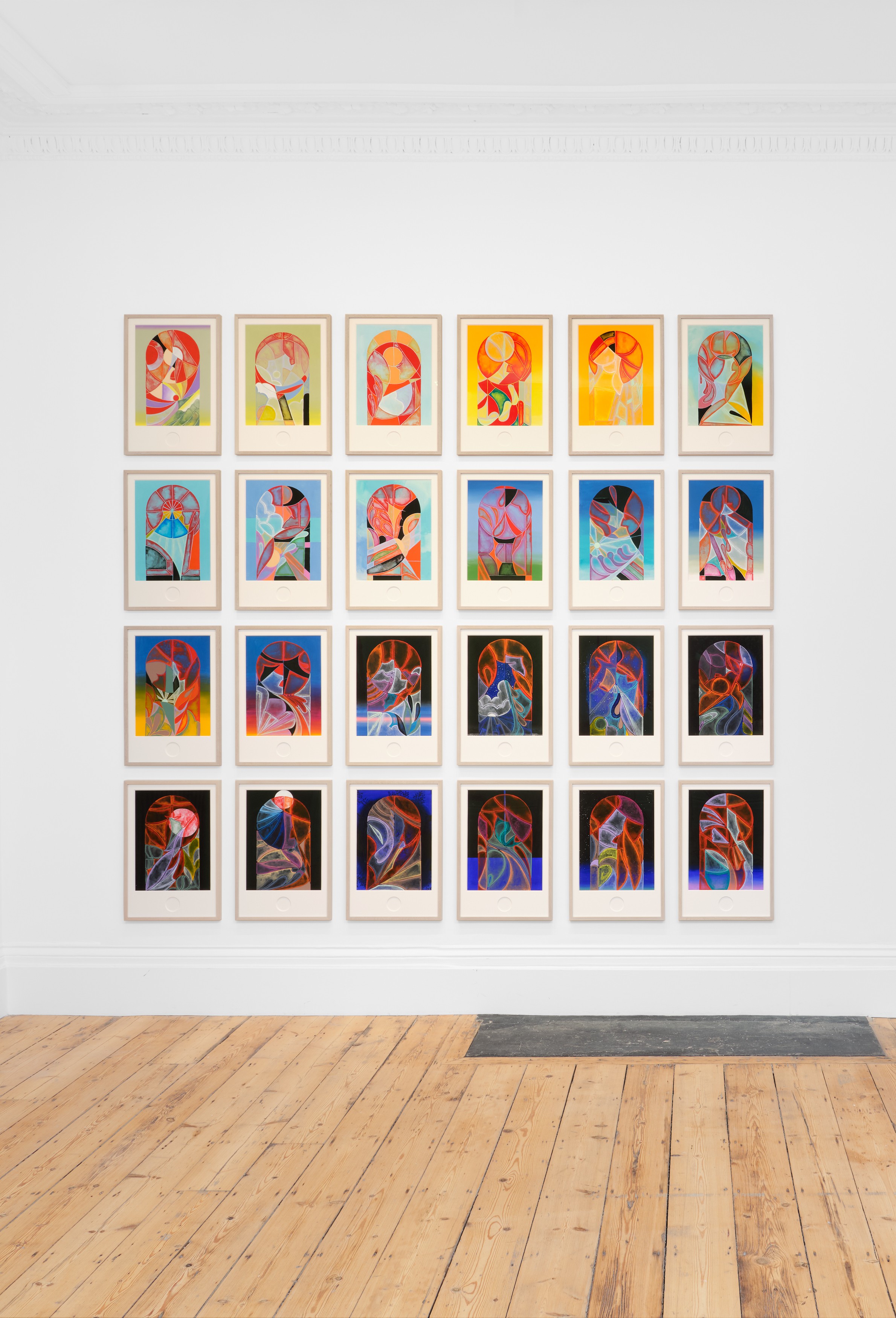 Installation view of SpaceRace at Lehmann Maupin London