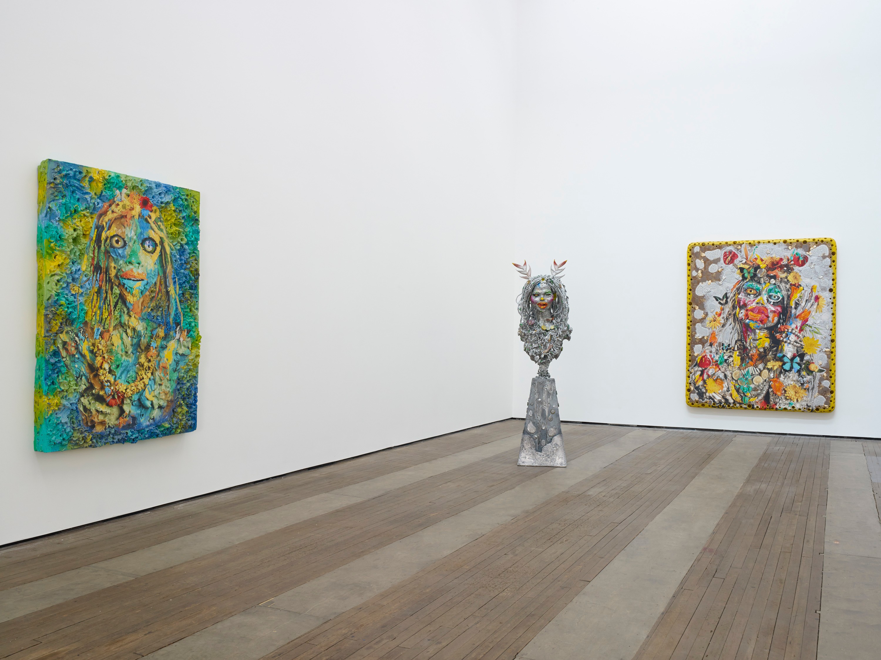 Installation view of Mitochondrial Eve/Viral Mother at Lehmann Maupin New York