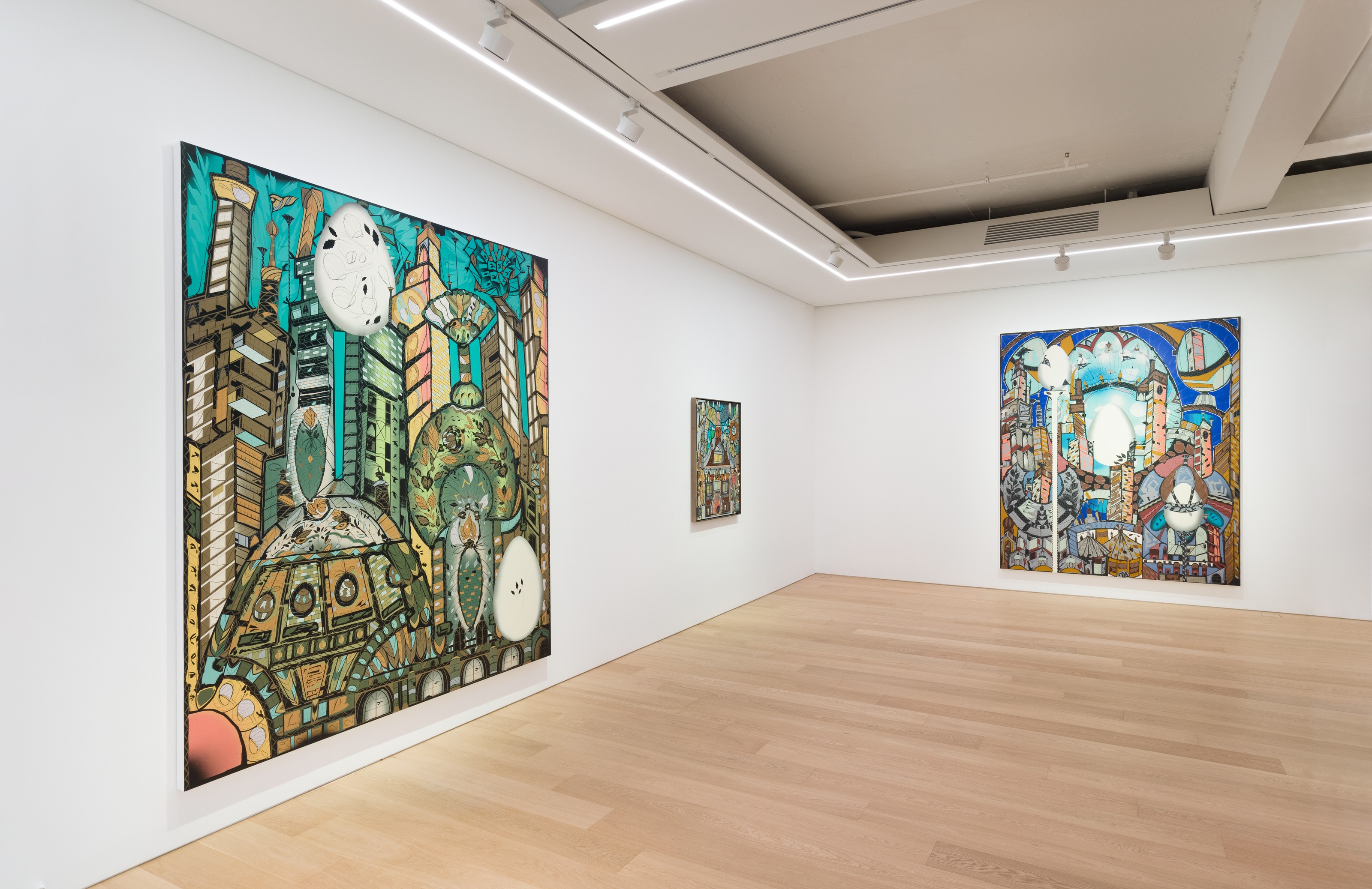Installation view of Lari Pittman at Lehmann Maupin Seoul