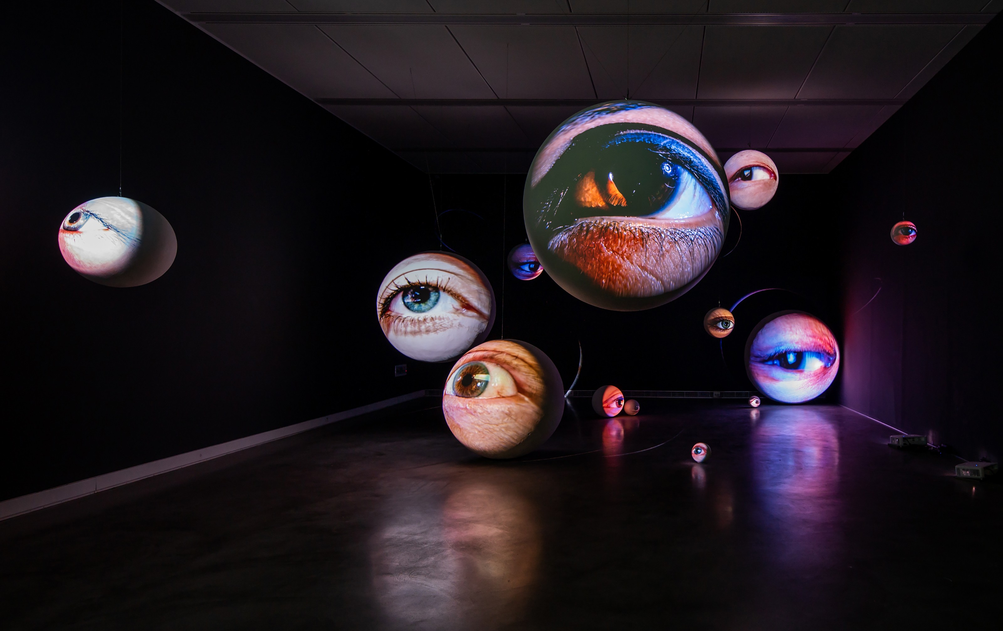 Sculpture & Video Panel by Tony Oursler