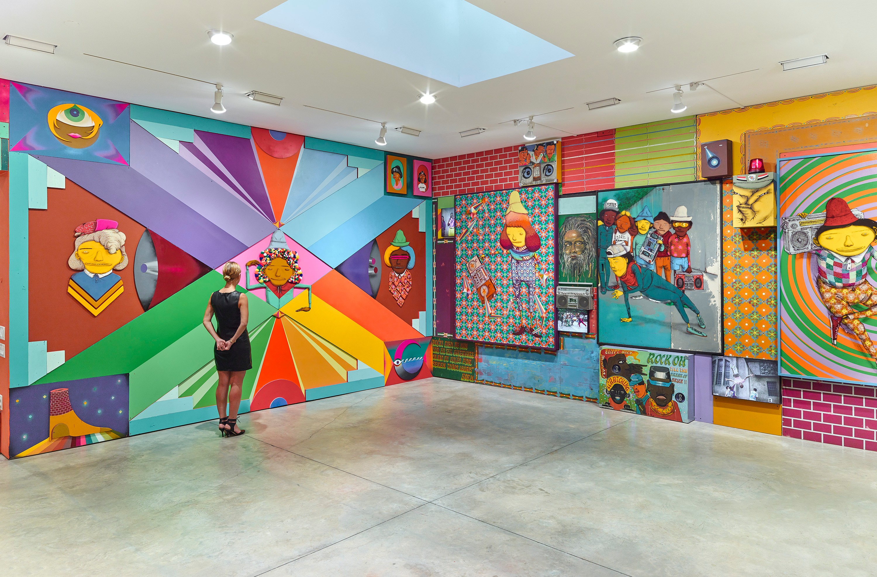 Installation view of OSGEMEOS at Lehmann Maupin New York