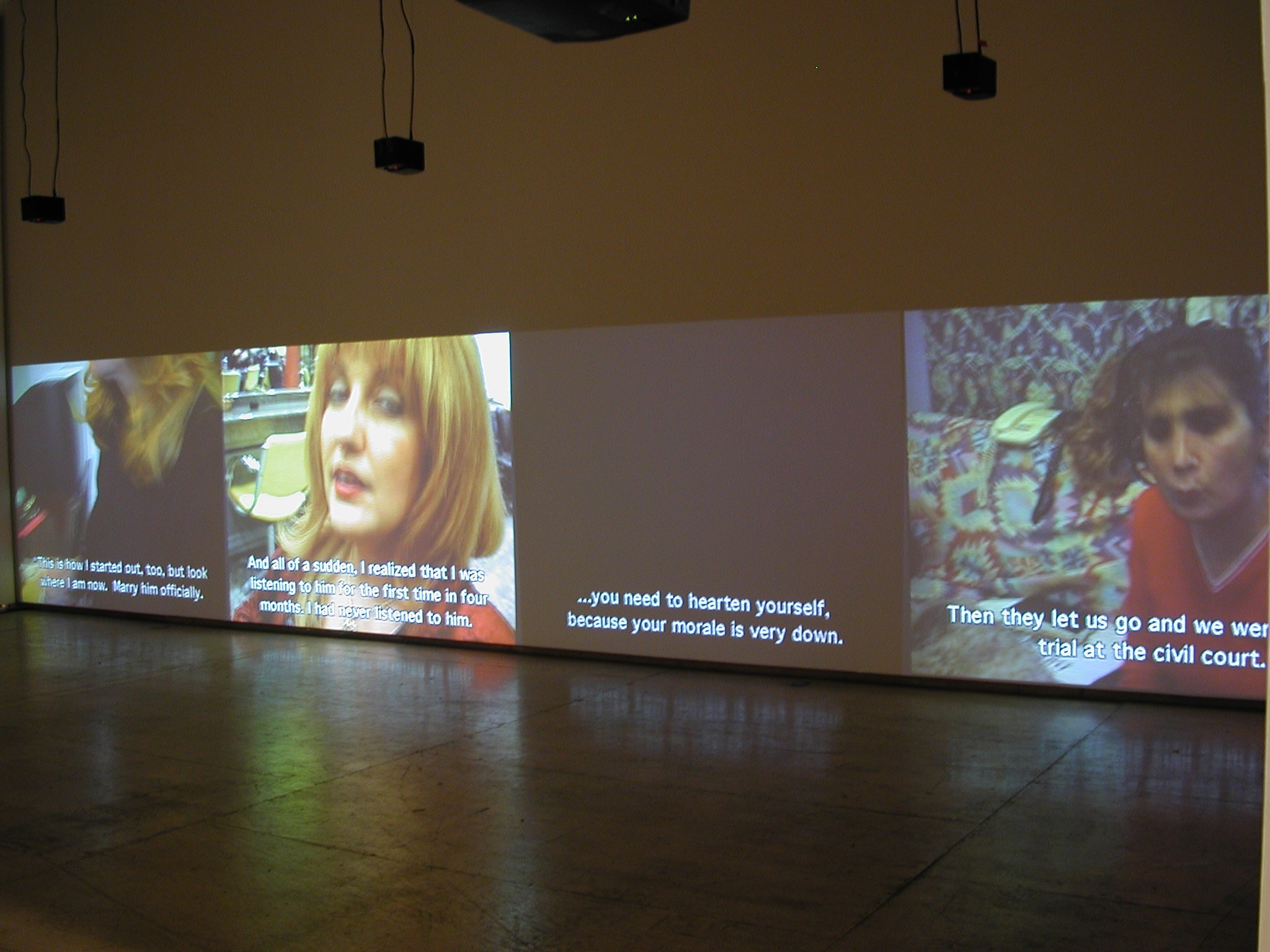Installation view of Women Who Wear Wigs at Lehmann Maupin New York