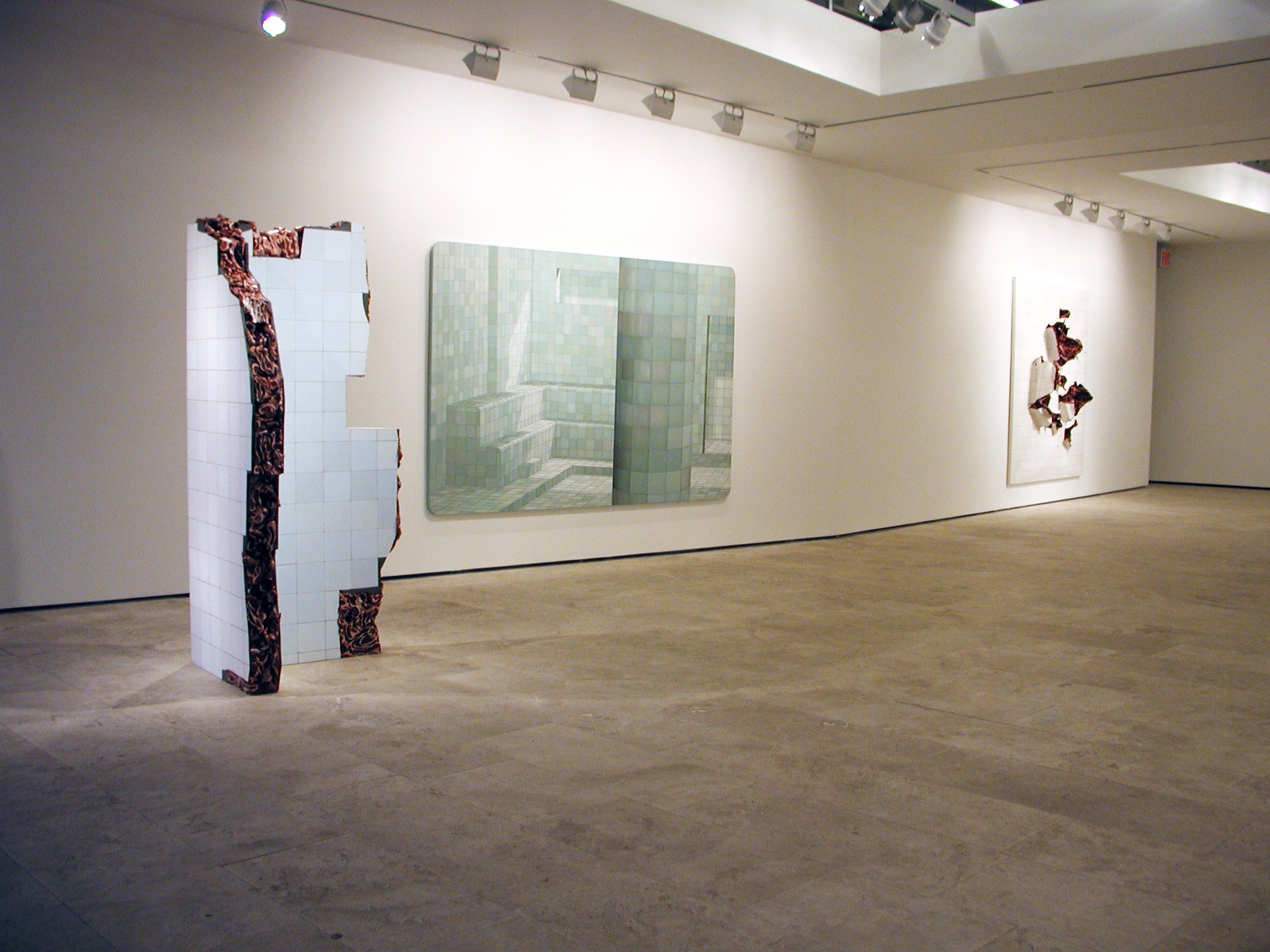 Installation view of Adriana Varejão at Lehmann Maupin New York