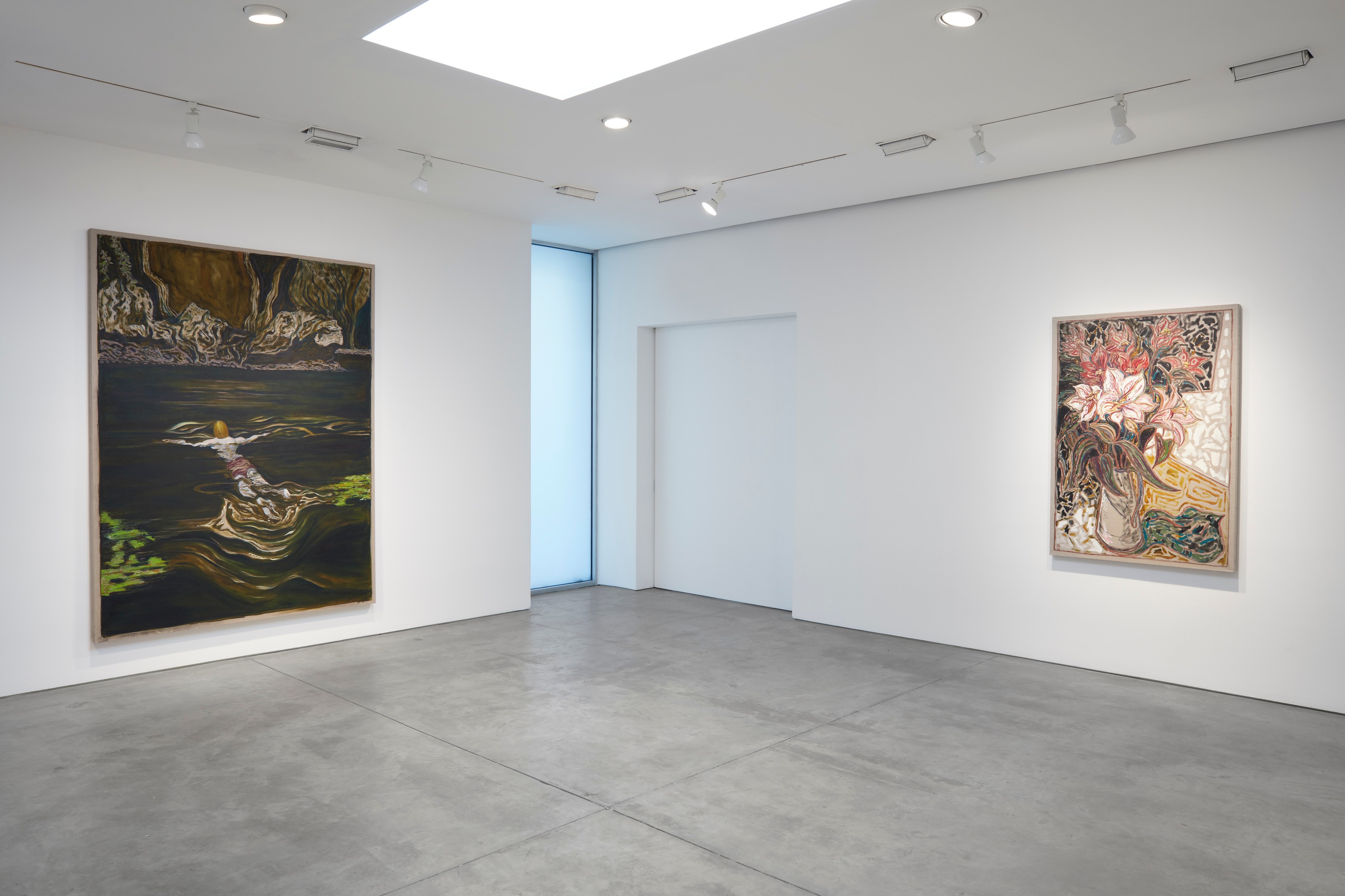 Installation view of remember all the / high and exalted things / remember all the low / and broken things at Lehmann Maupin New York