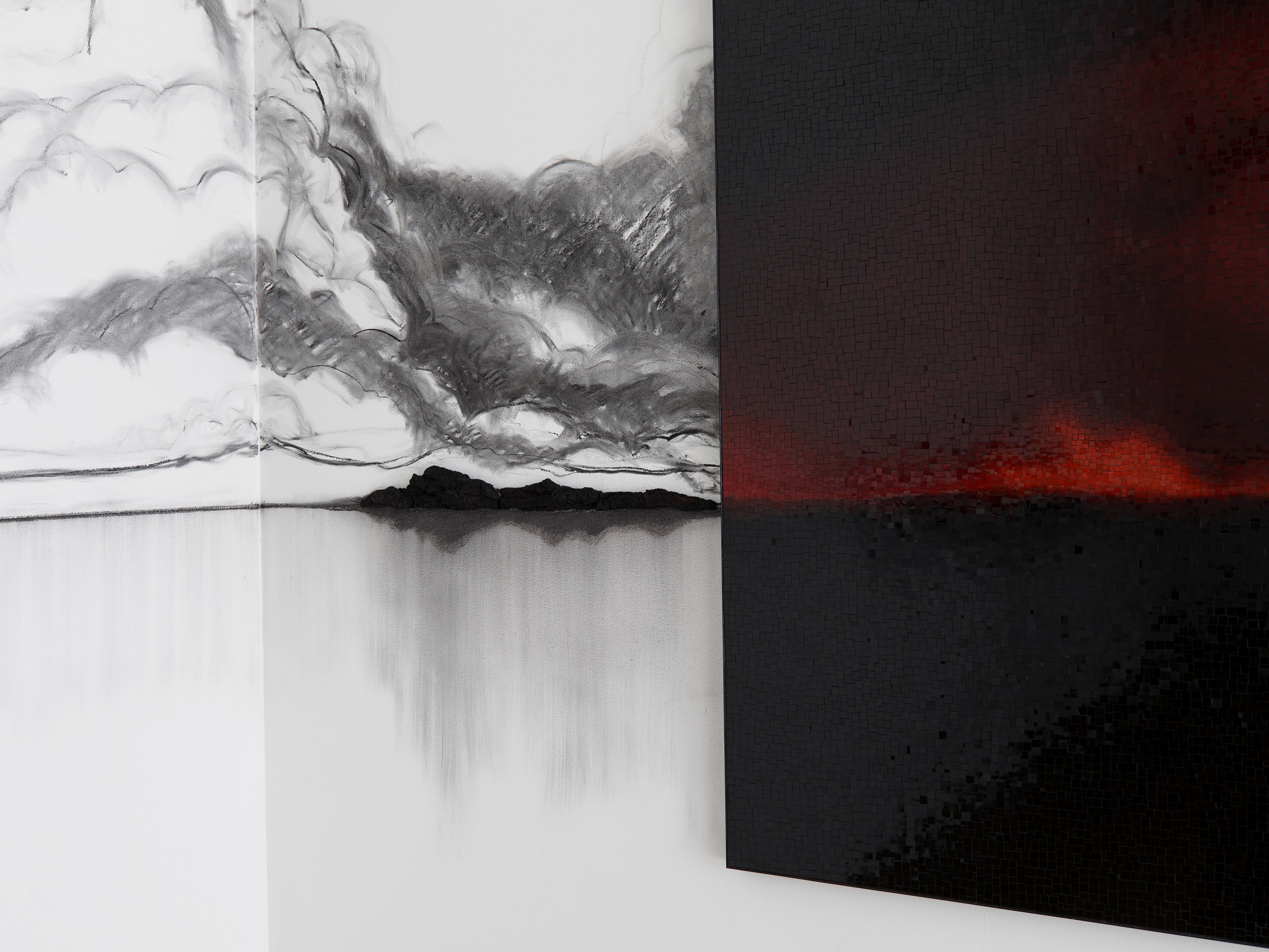 Installation view of Teresita Fernández at Lehmann Maupin New York