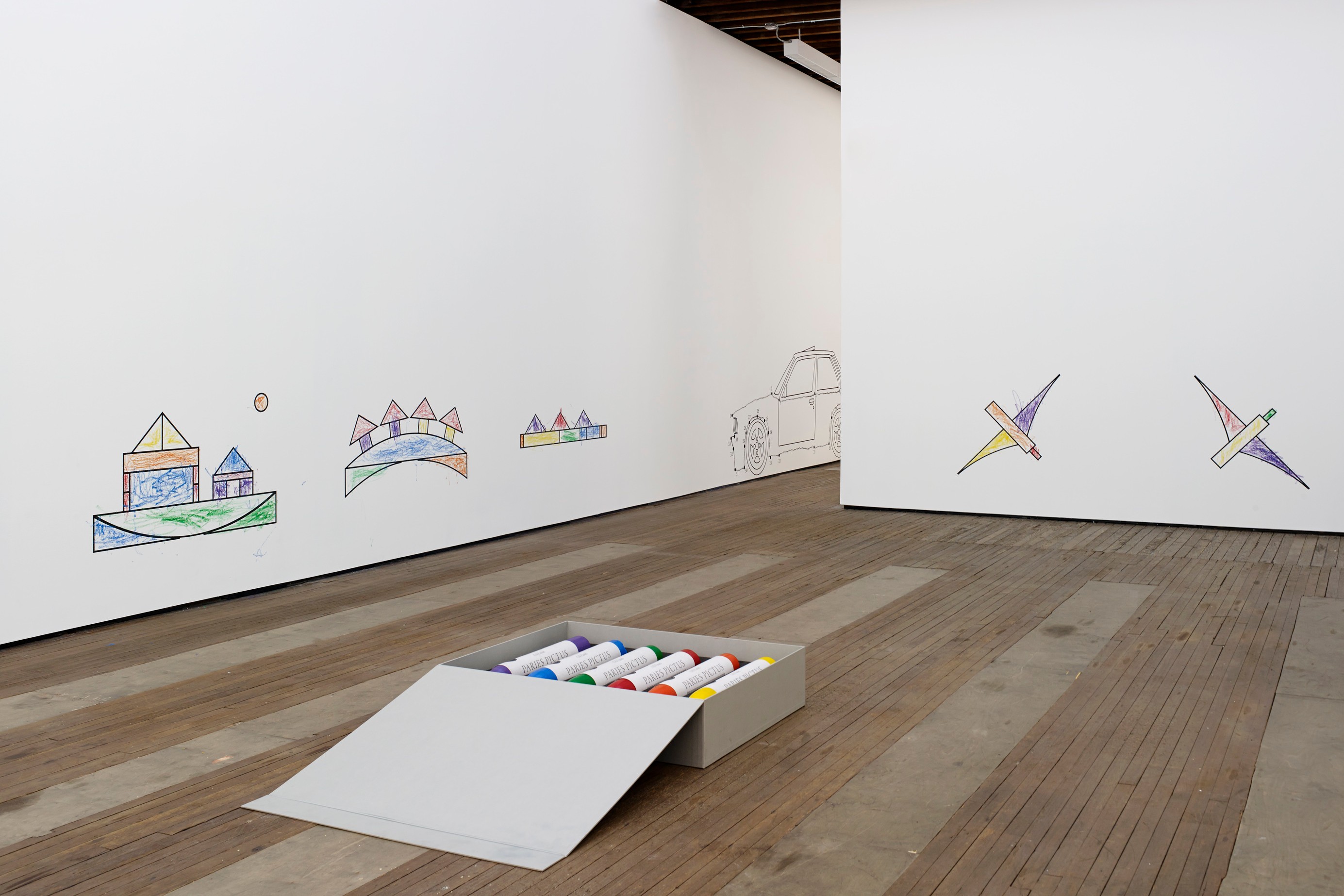 Installation view of Paries Pictus at Lehmann Maupin New York