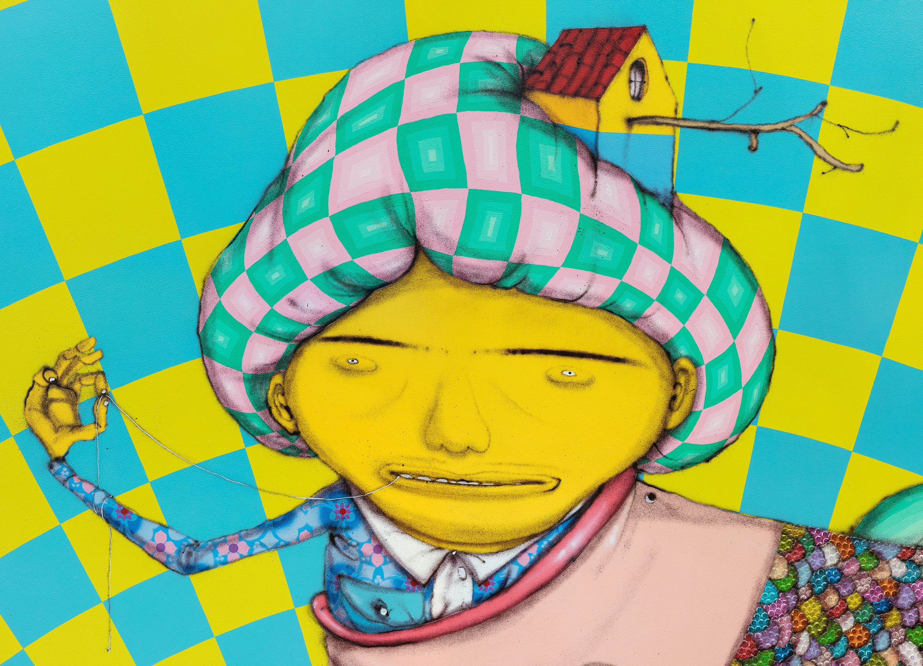 Detail of painting by OSGEMEOS