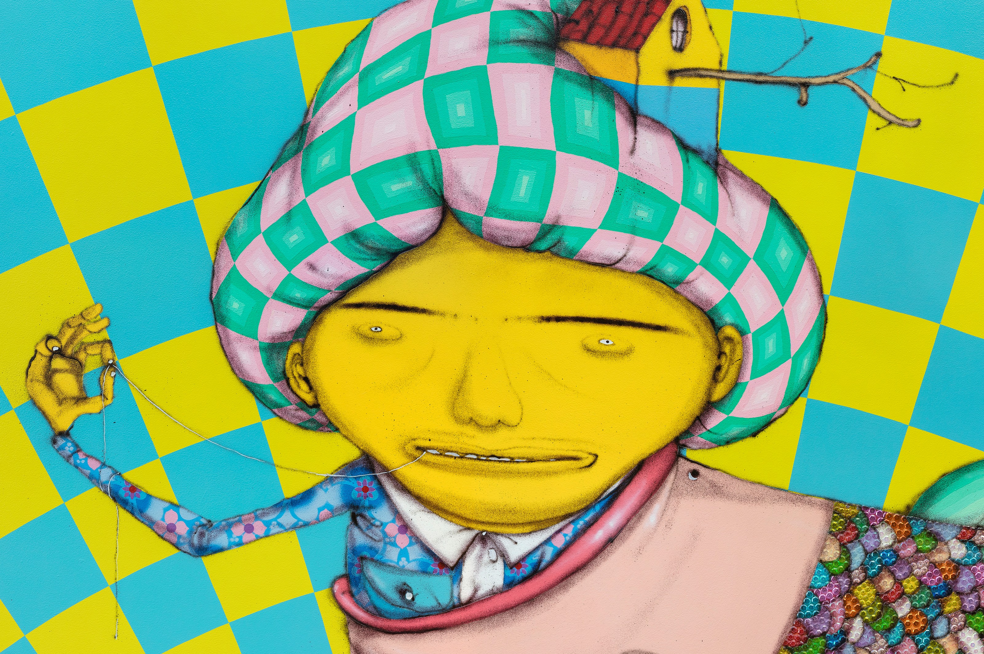 Detail of painting by OSGEMEOS