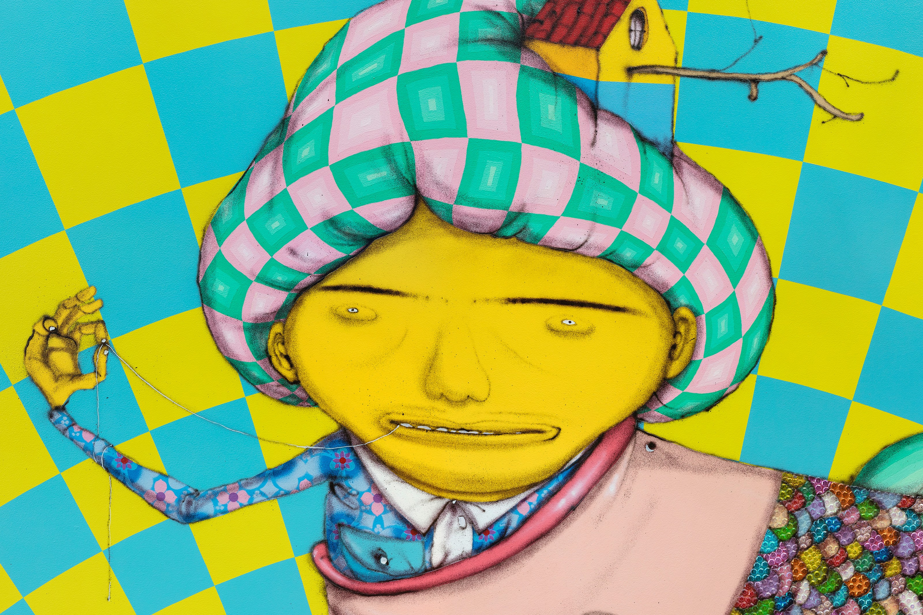 Detail of painting by OSGEMEOS