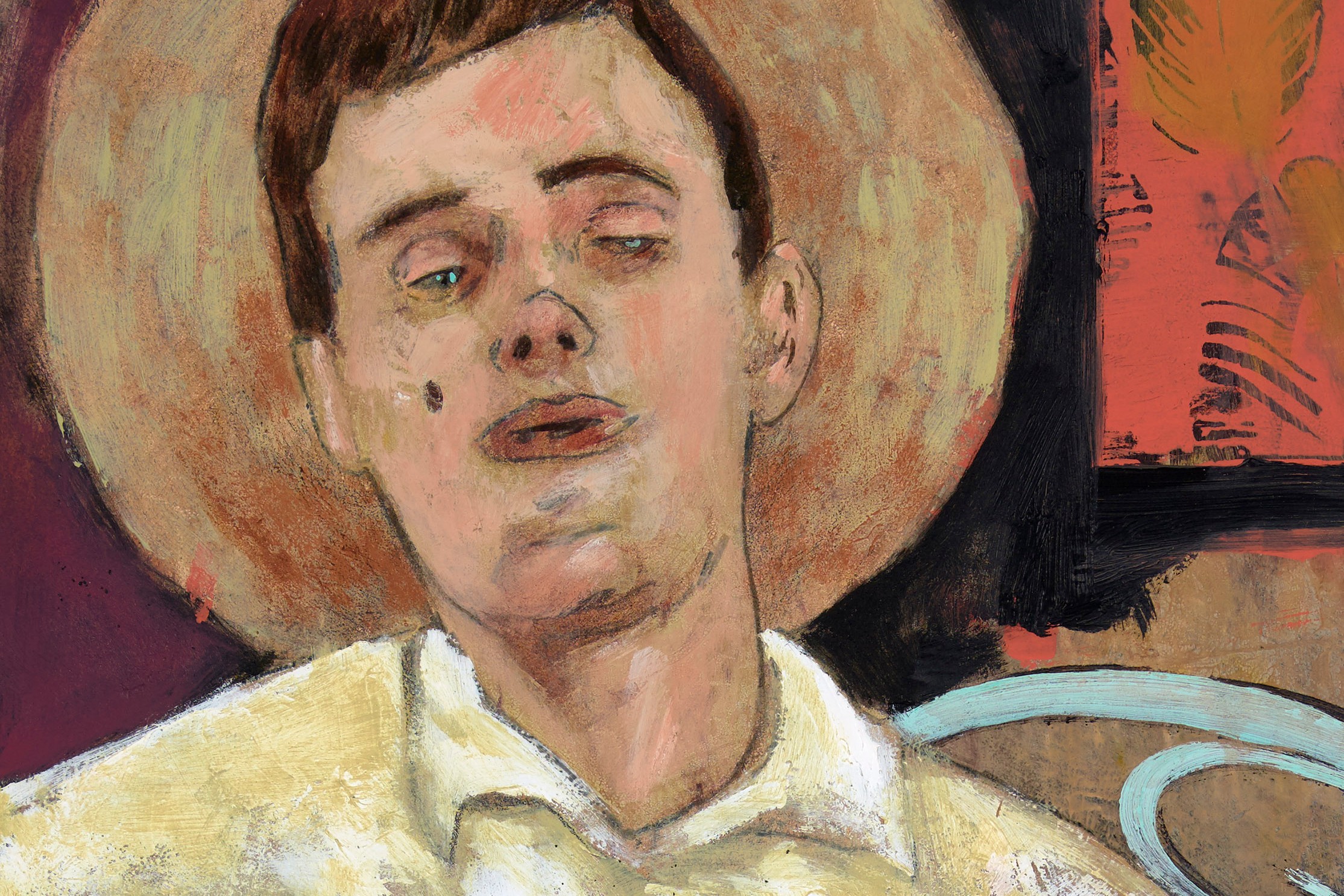 Detail of painting by Hernan Bas