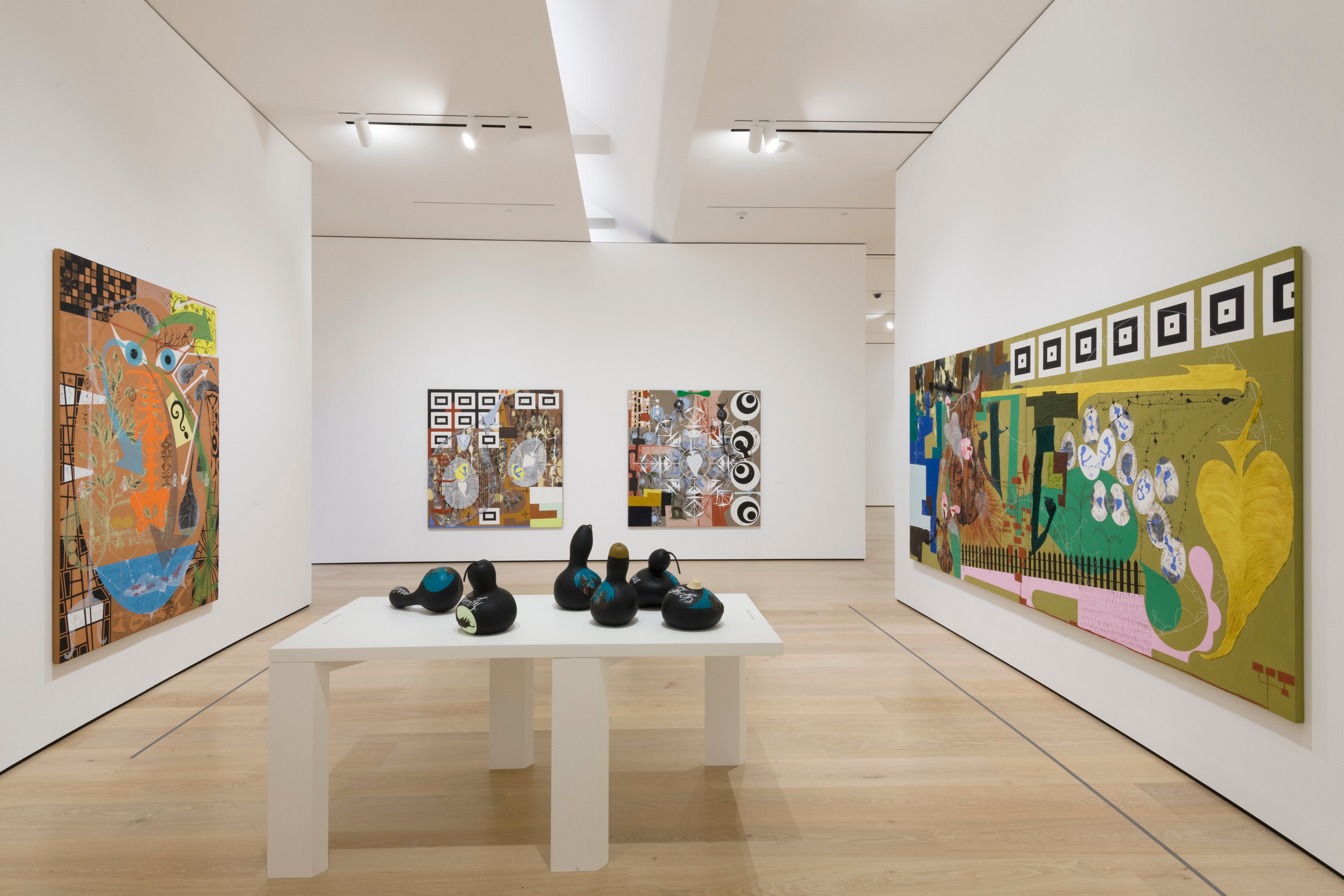 Installation view of Lari Pittman at the Hammer Museum