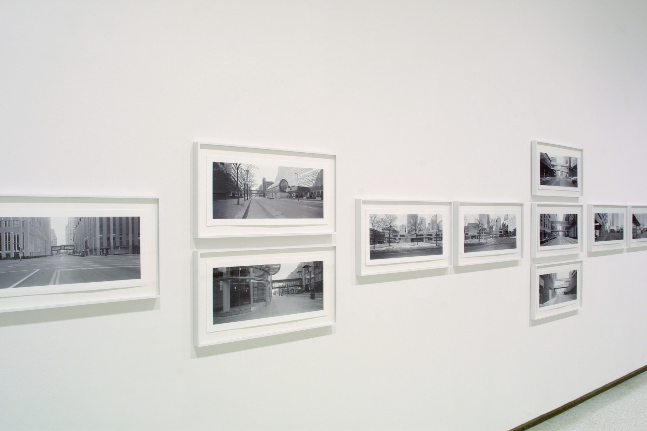Installation view of Skyways & Icehouses at Walker Art Center