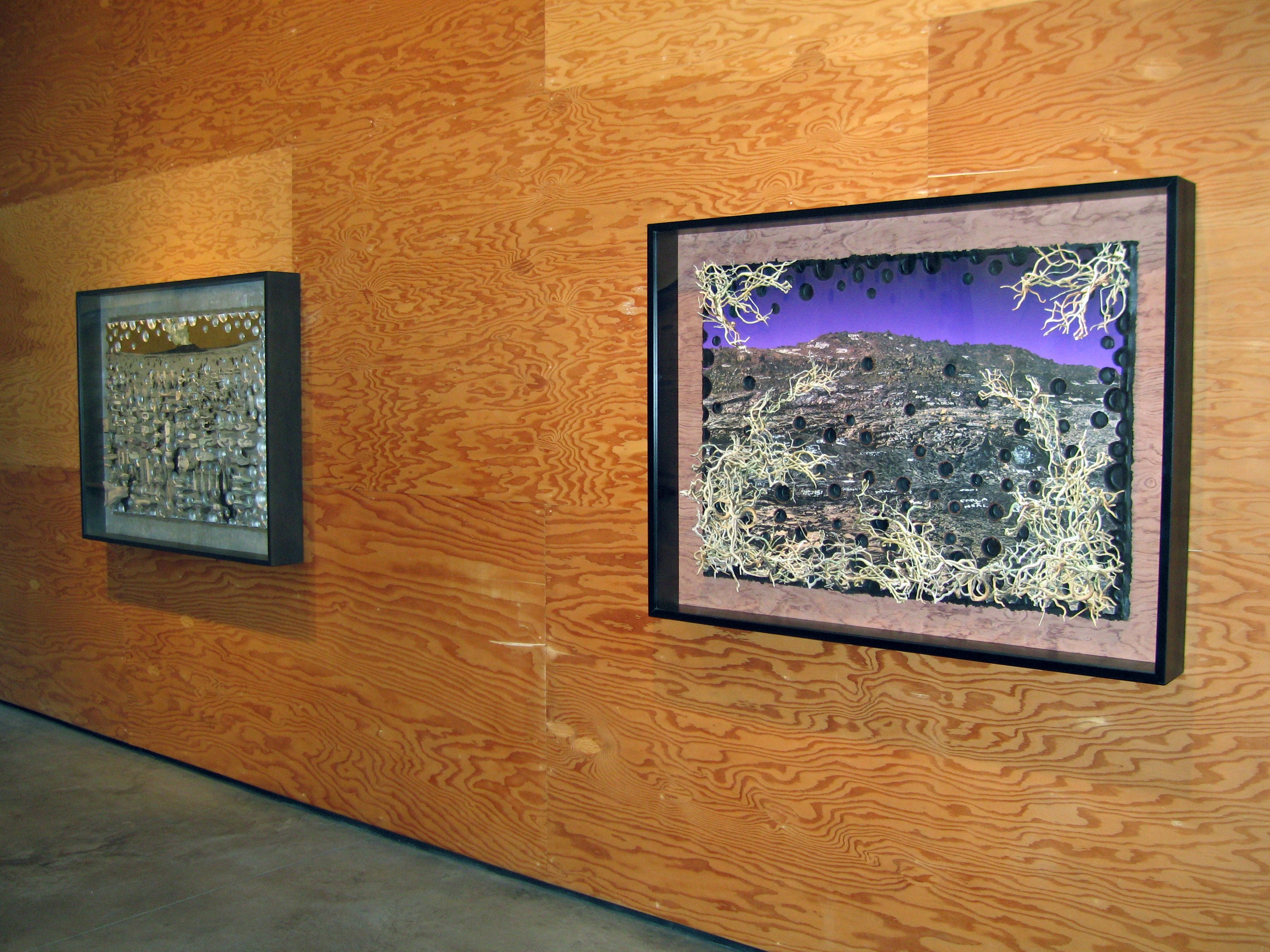 Installation view of Ashley Bickerton at Lehmann Maupin New York