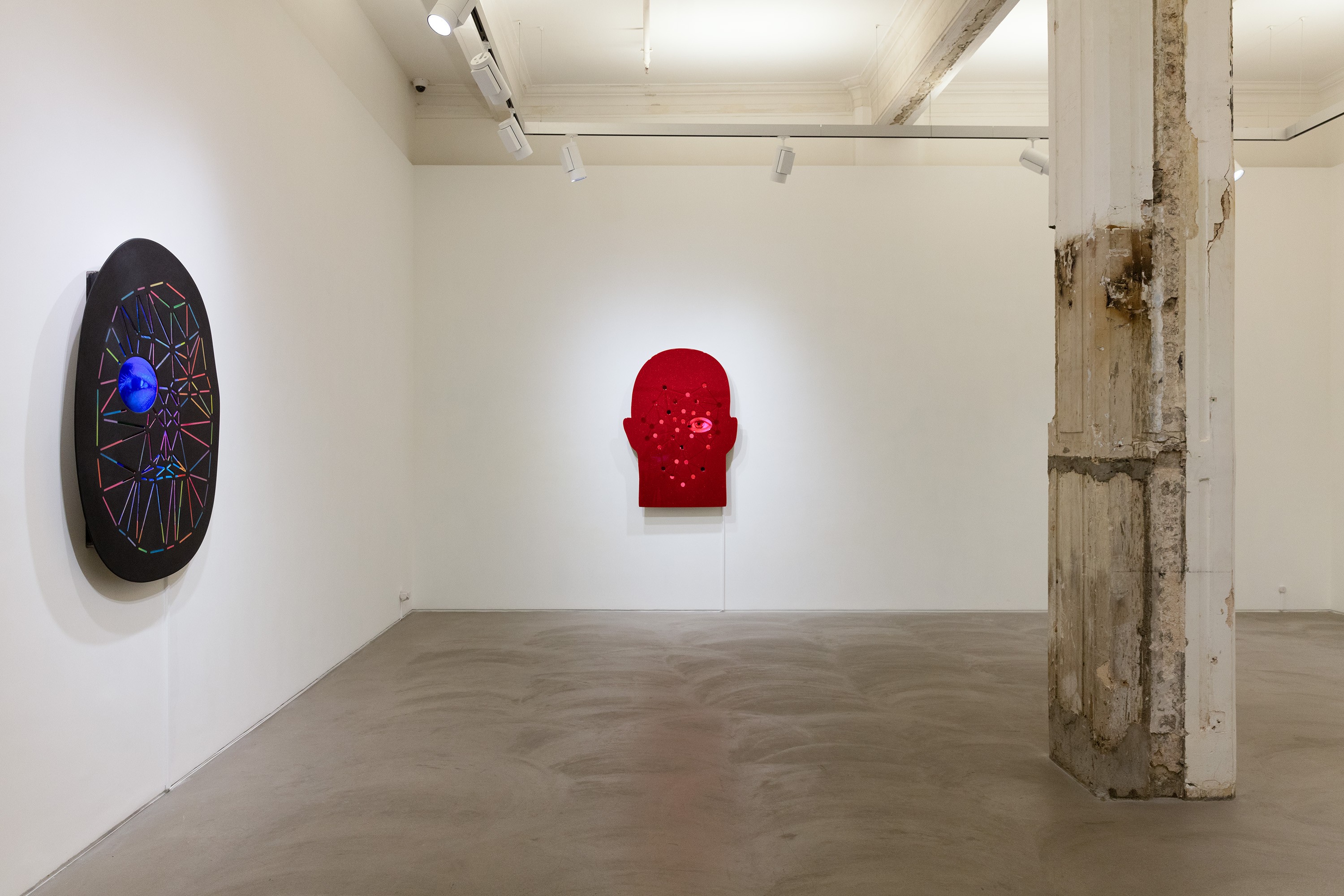 Installation view of Tony Oursler at Lehmann Maupin Hong Kong