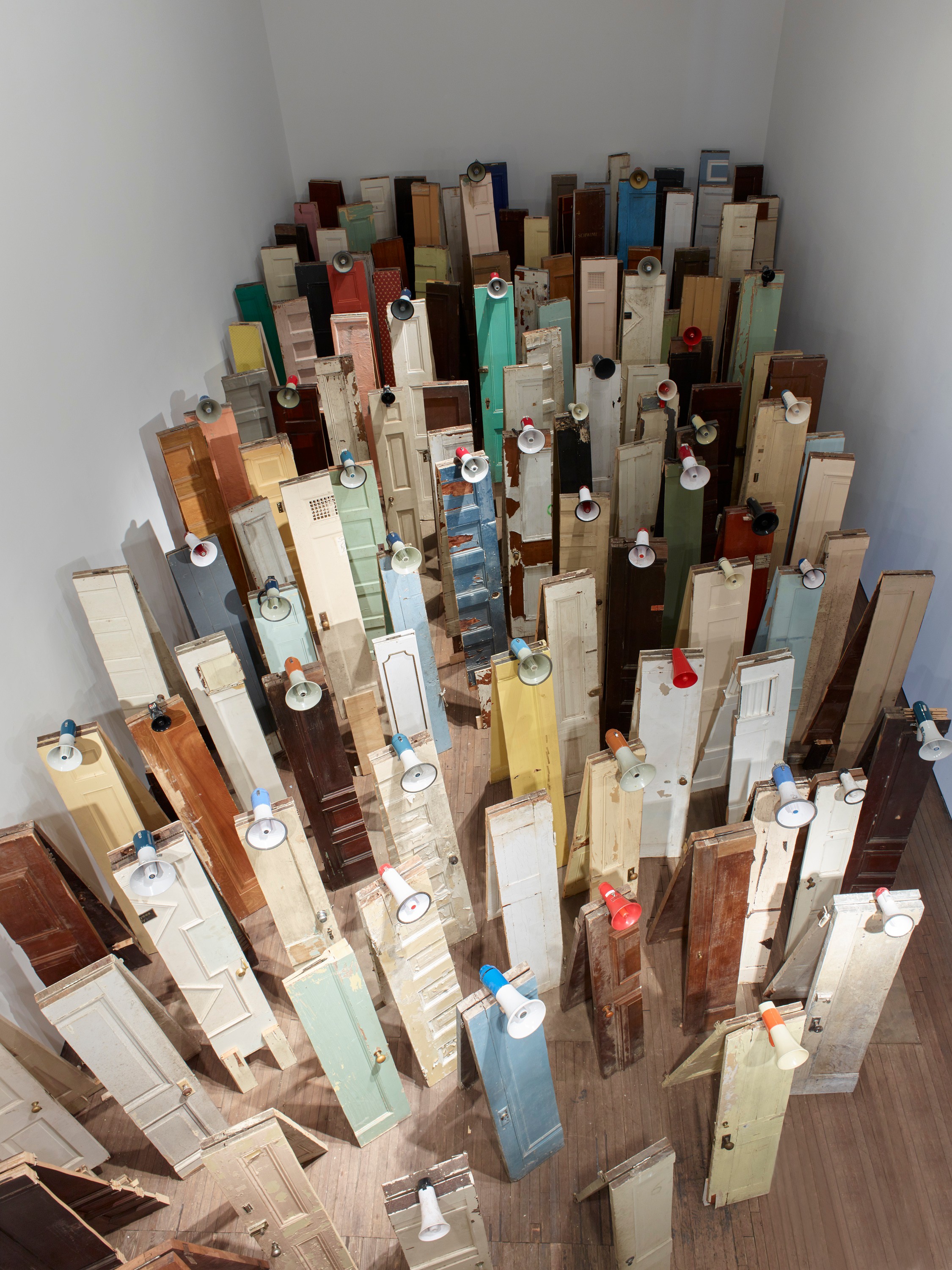 Installation view of Show your injuries at Lehmann Maupin New York