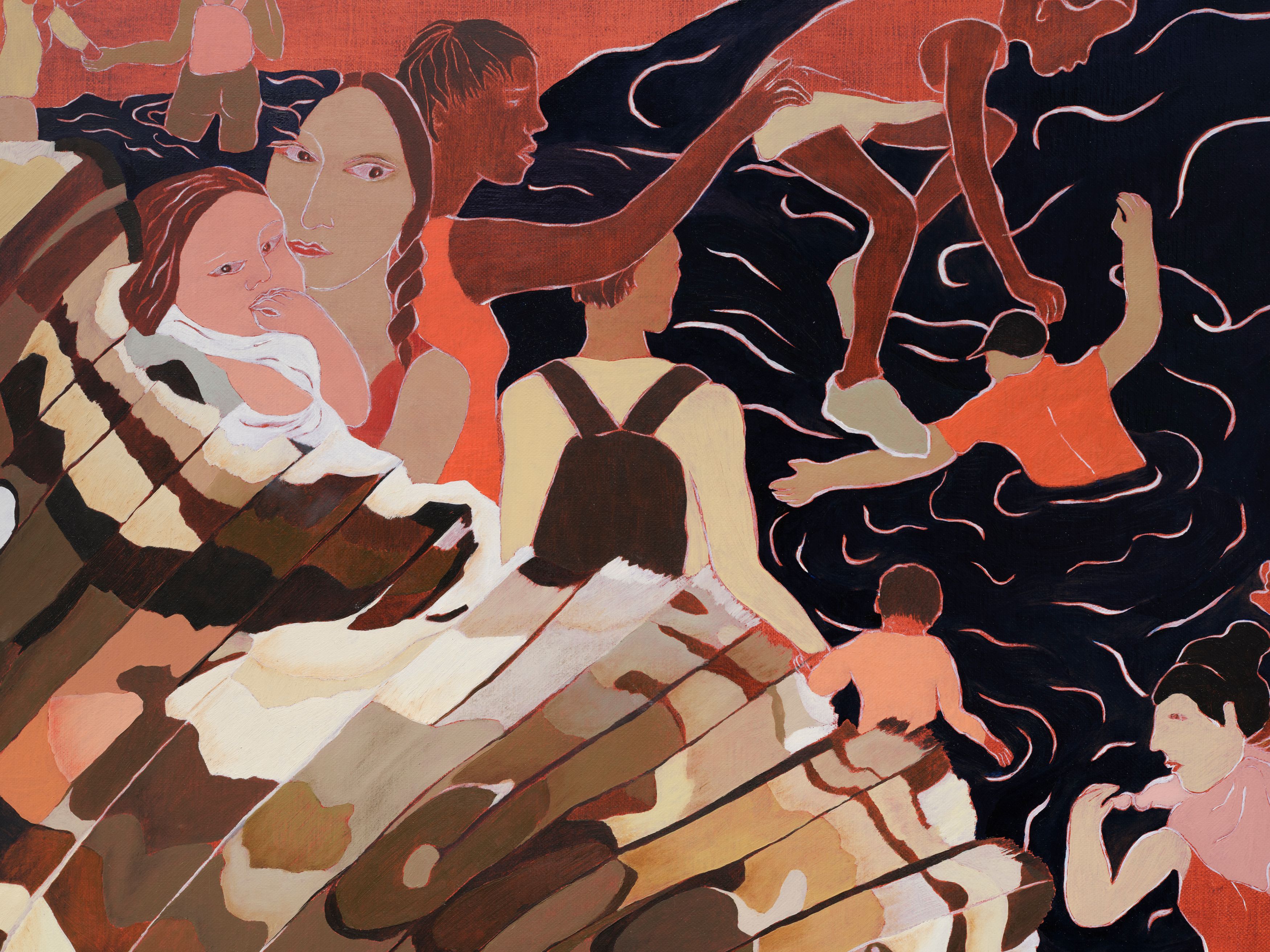 Detail of painting by Cecilia Vicuña