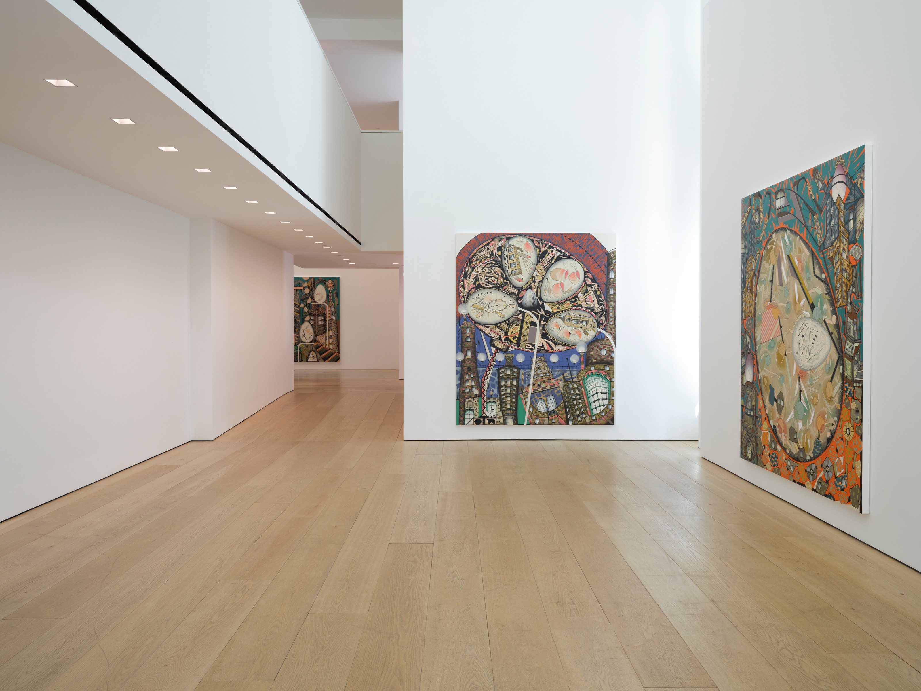 Installation view of Lari Pittman at Lehmann Maupin New York