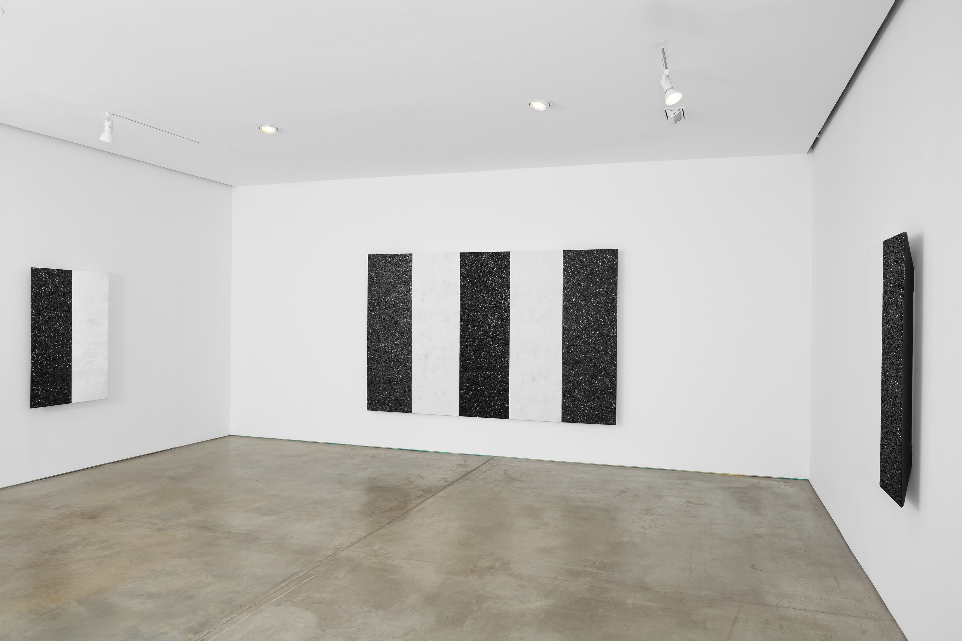 Installation view of Mary Corse at Lehmann Maupin New York