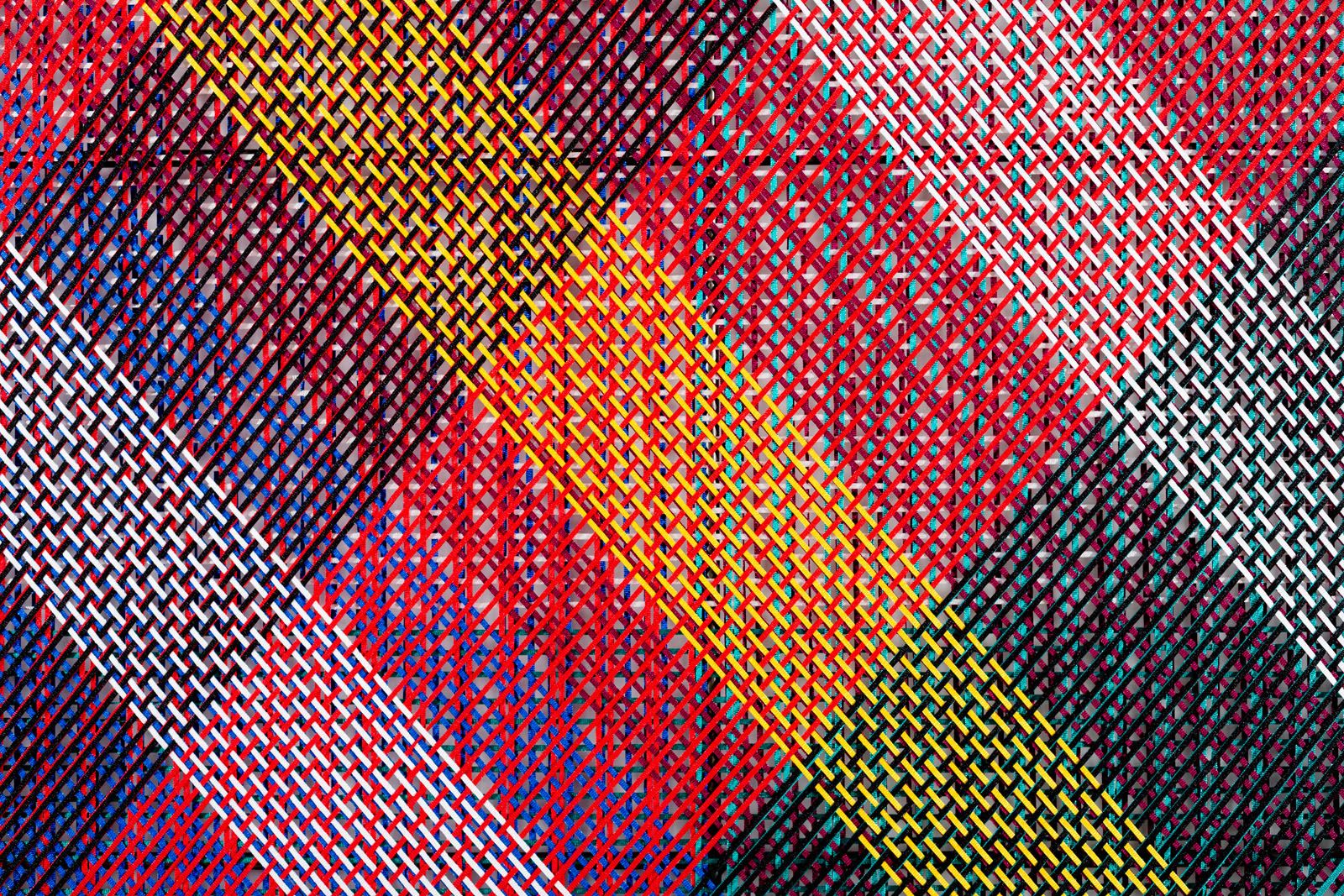 Detail of wall work by Jeffrey Gibson