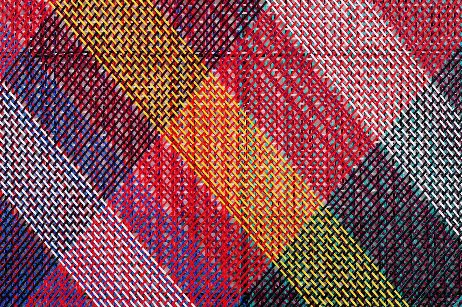Detail of wall work by Jeffrey Gibson