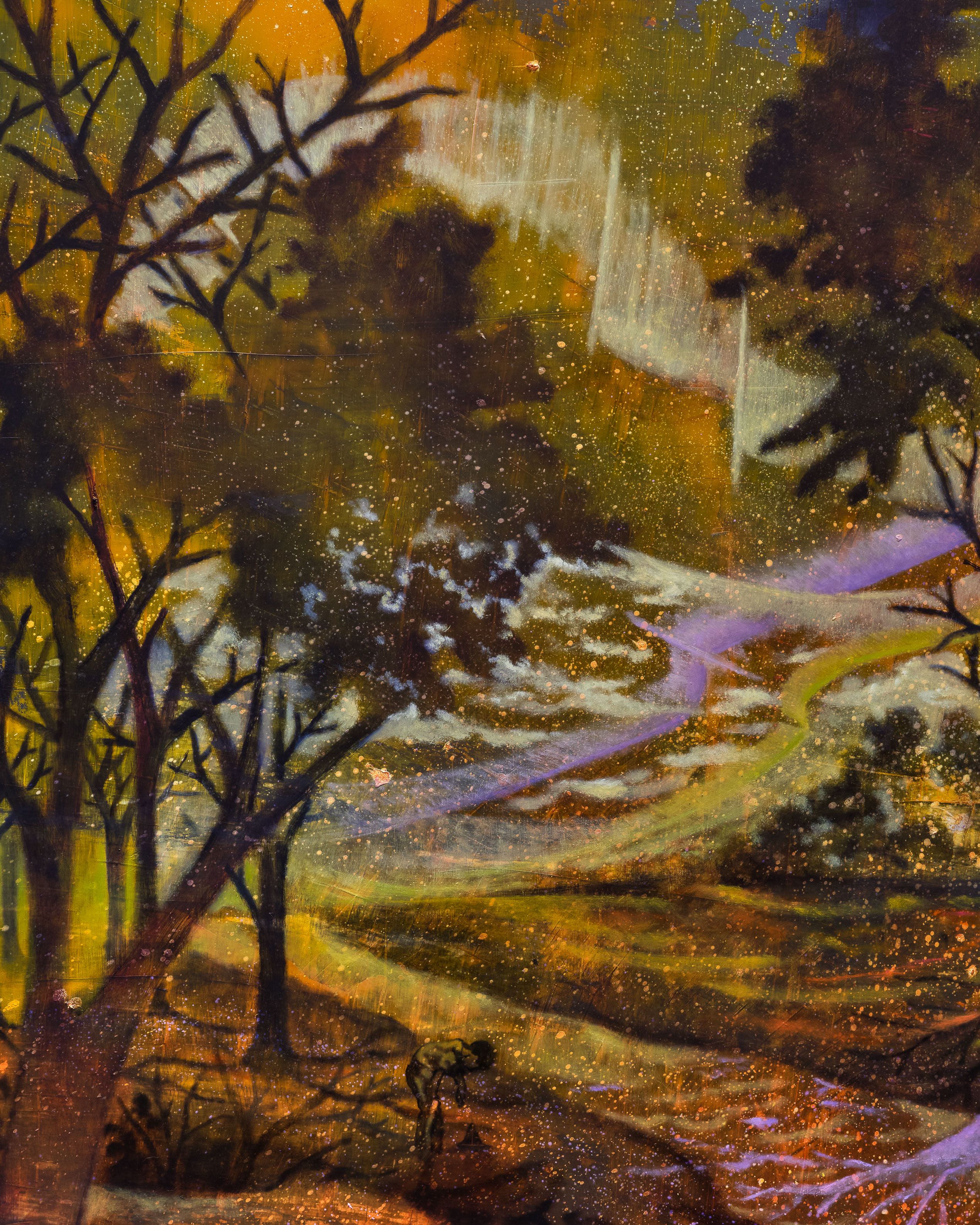 Detail of painting by Dominic Chambers