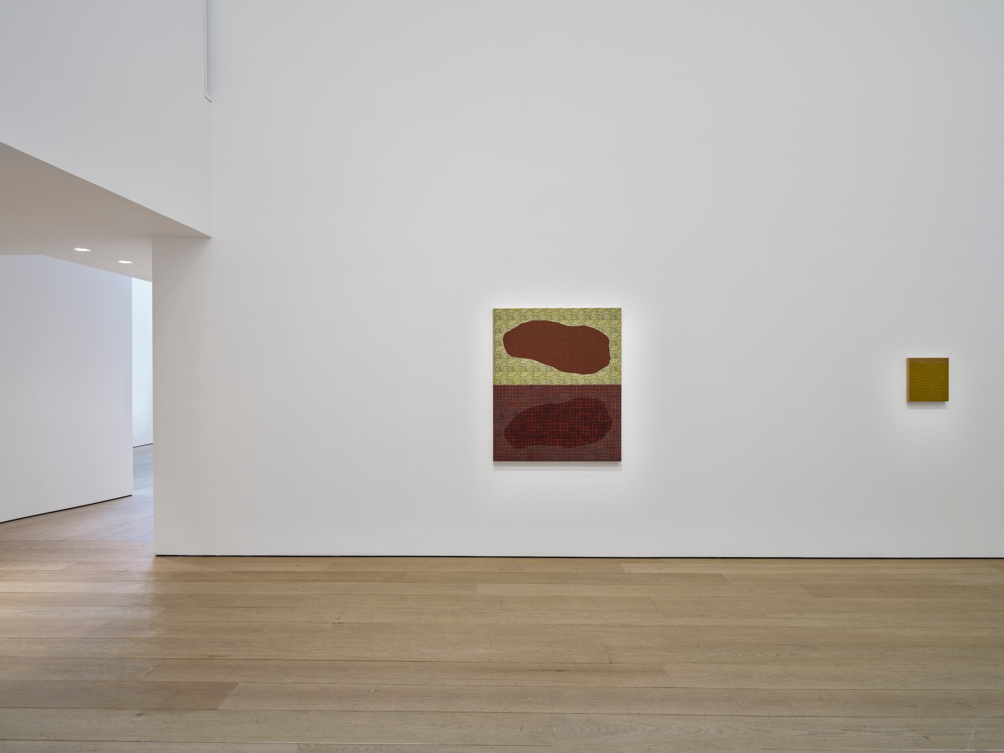 Installation view of McArthur Binion at Lehmann Maupin New York