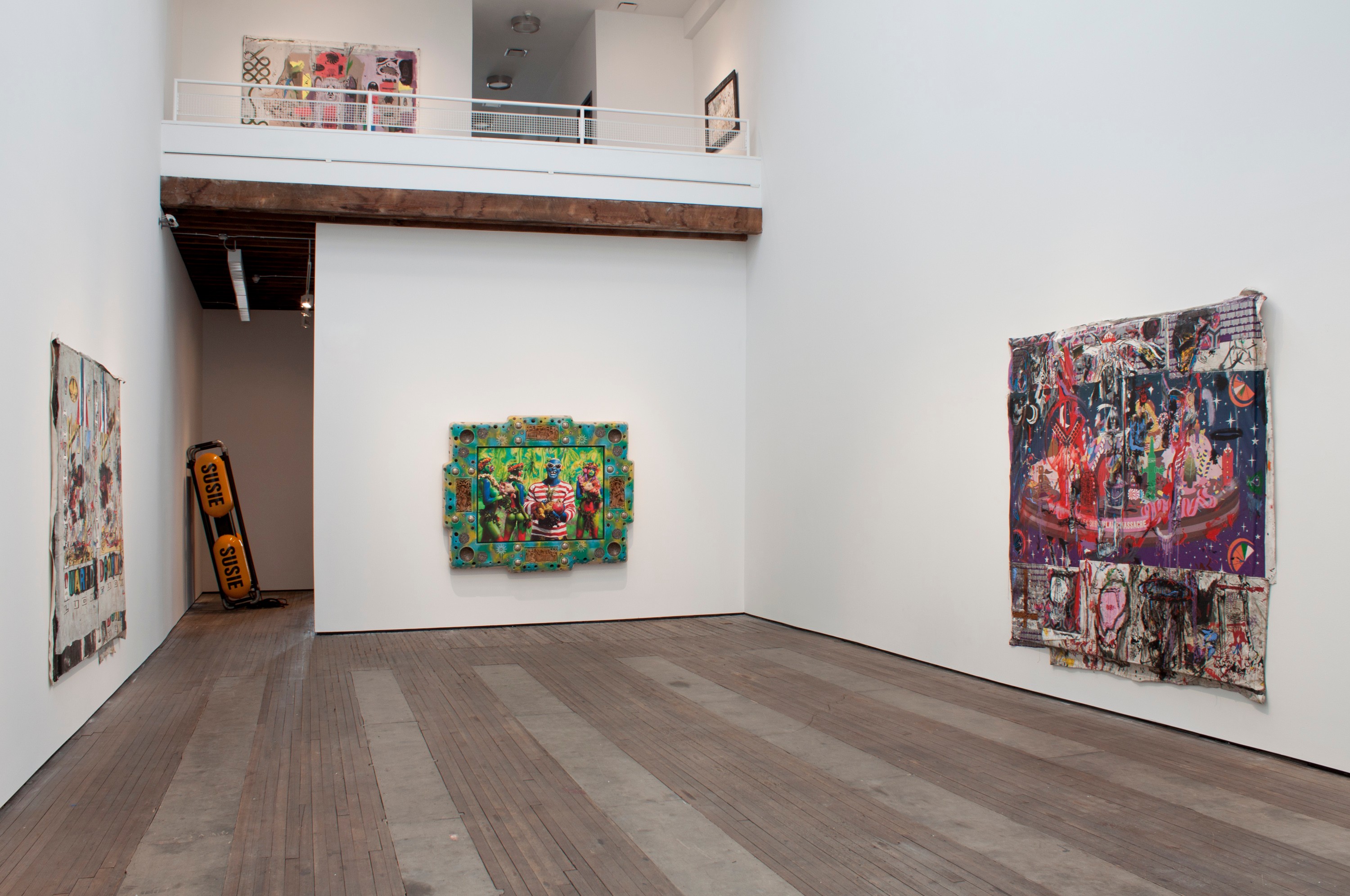 Installation view of Ashley Bickerton & Nicolas Pol at Lehmann Maupin New York
