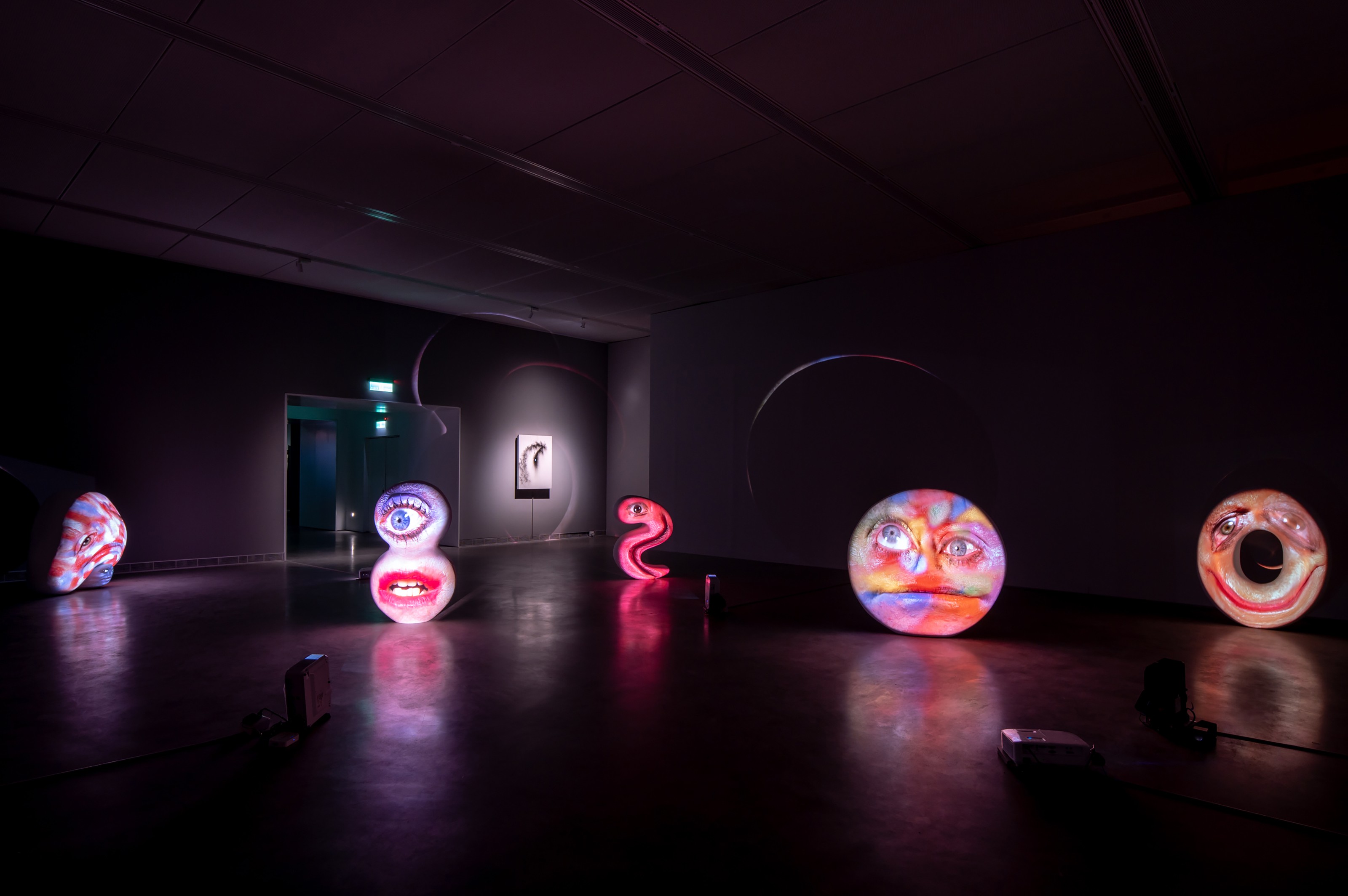 Installation view of Tony Oursler at Kaohsiung Museum of Fine Arts