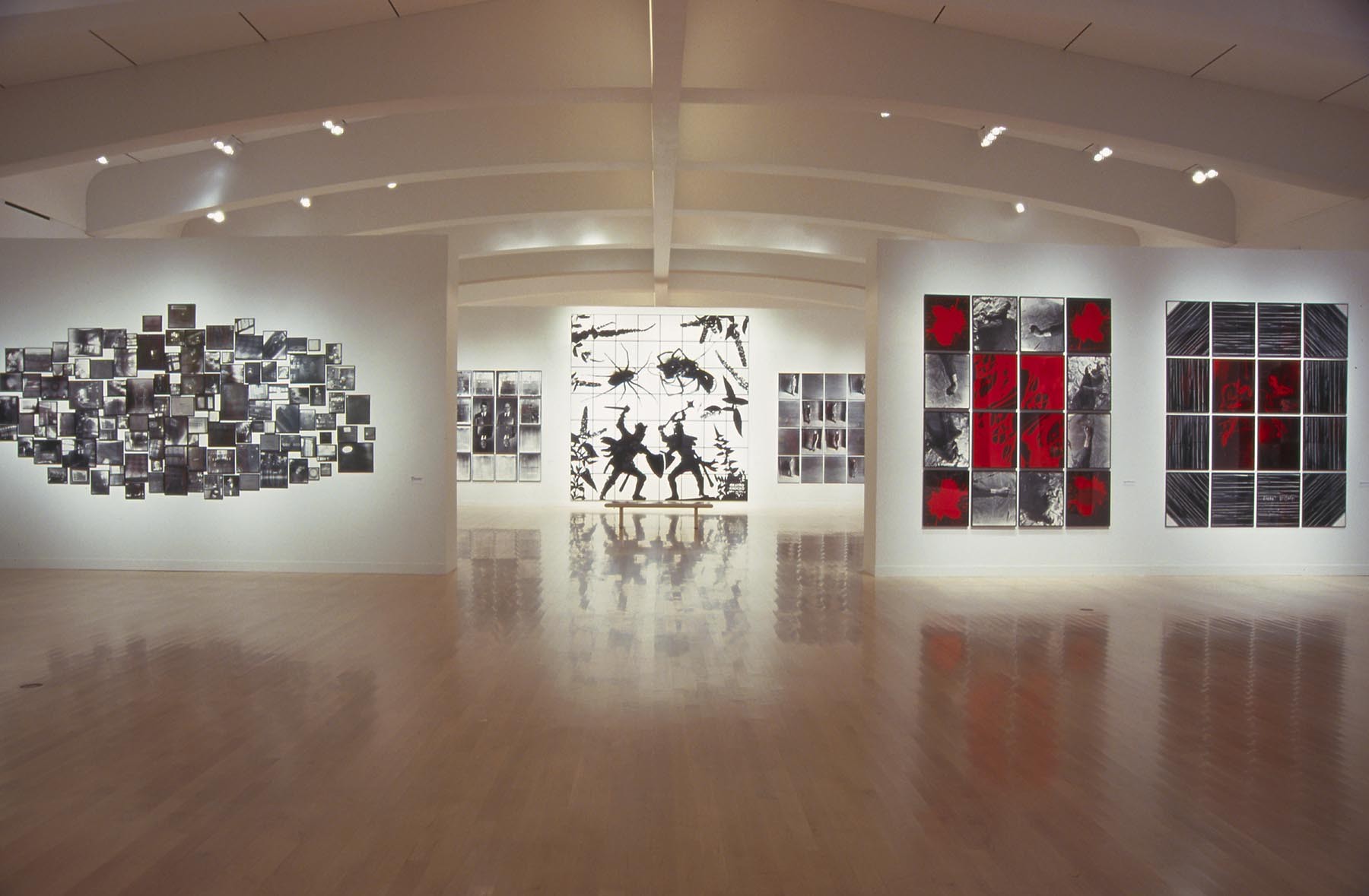 Installation view of Gilbert & George: Major Exhibition at Milwaukee Art Museum