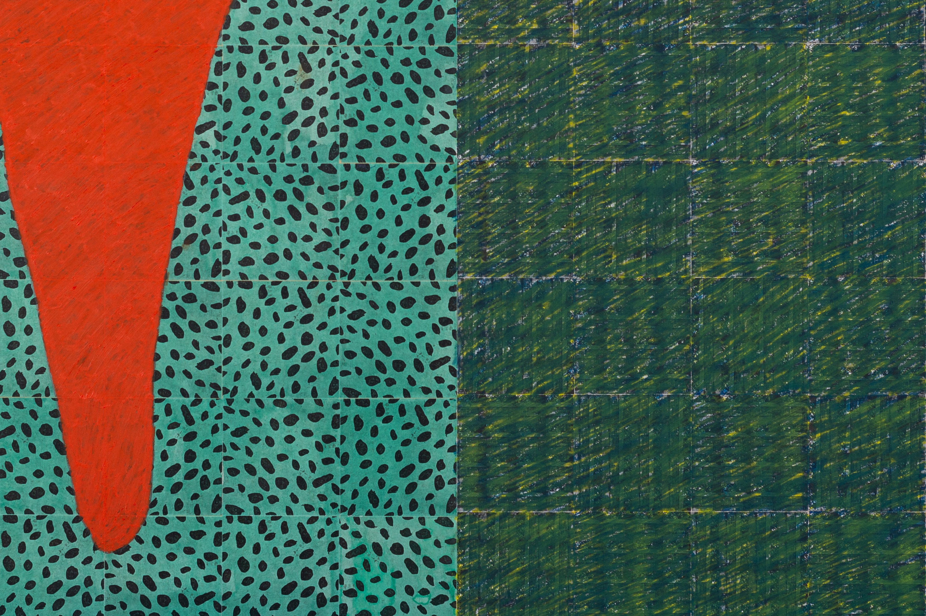 Detail of painting by McArthur Binion