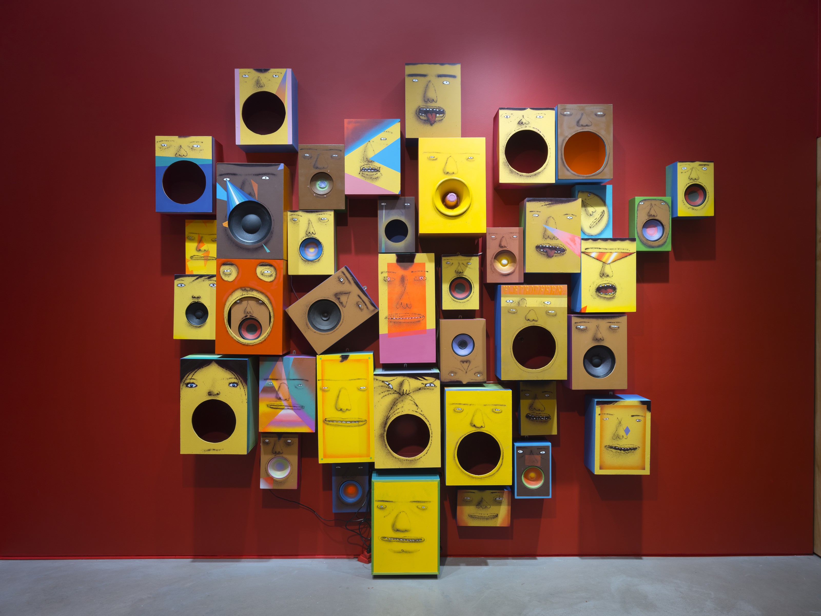 Installation view of OSGEMEOS at Lehmann Maupin Hong Kong