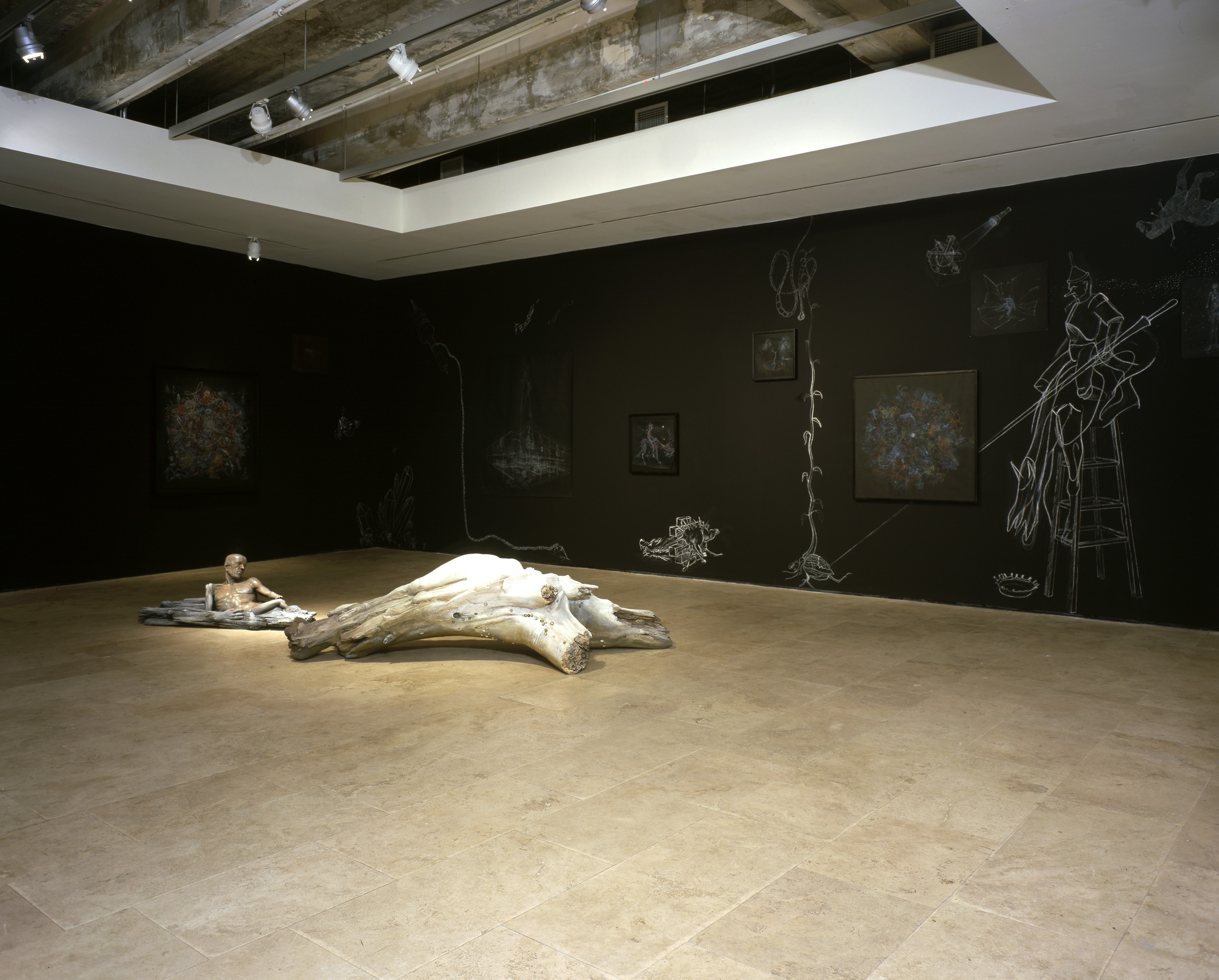 Installation view of Drawn Out of My Mind at Lehmann Maupin New York