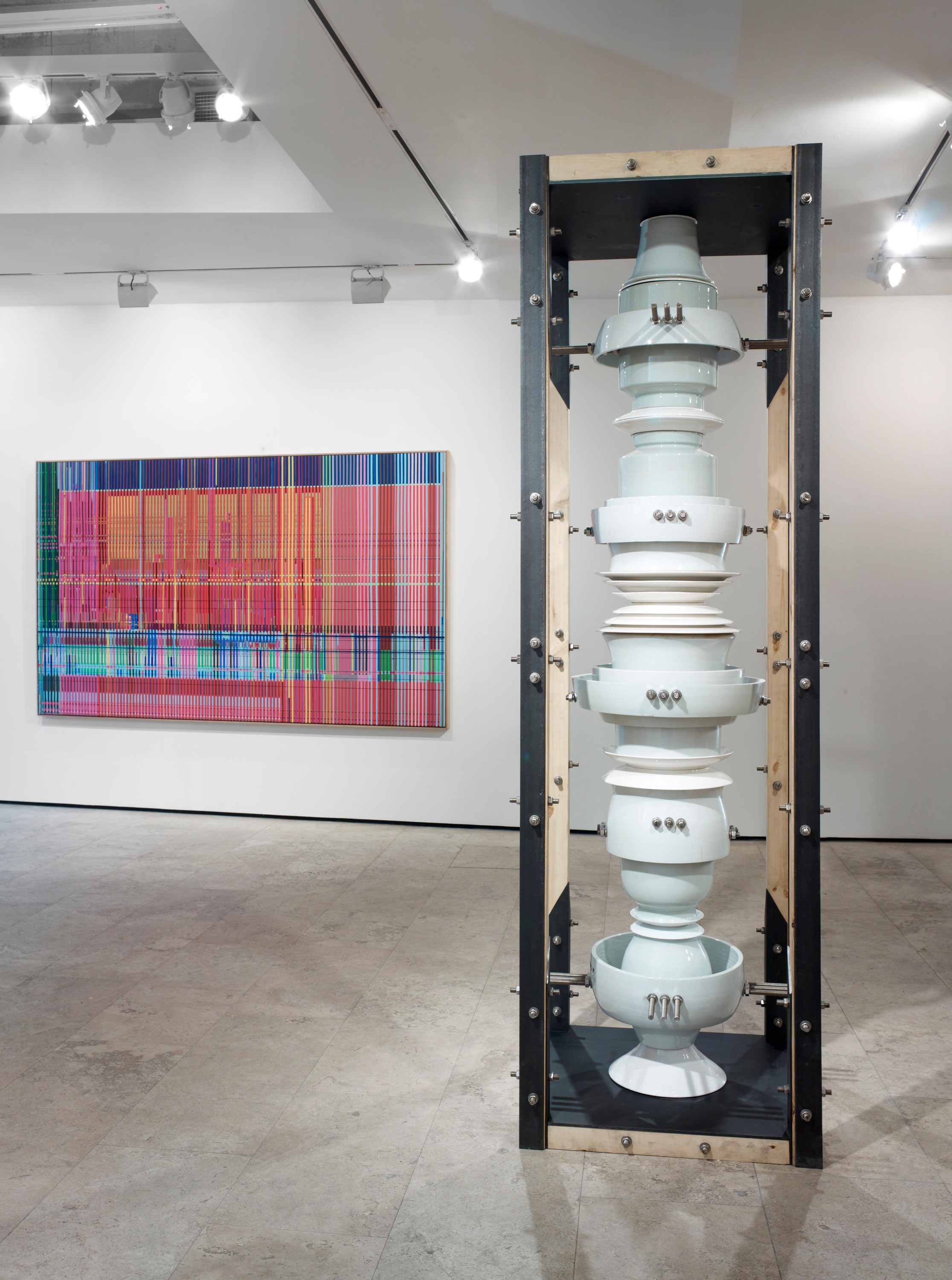 Installation view of Liu Wei at Lehmann Maupin New York