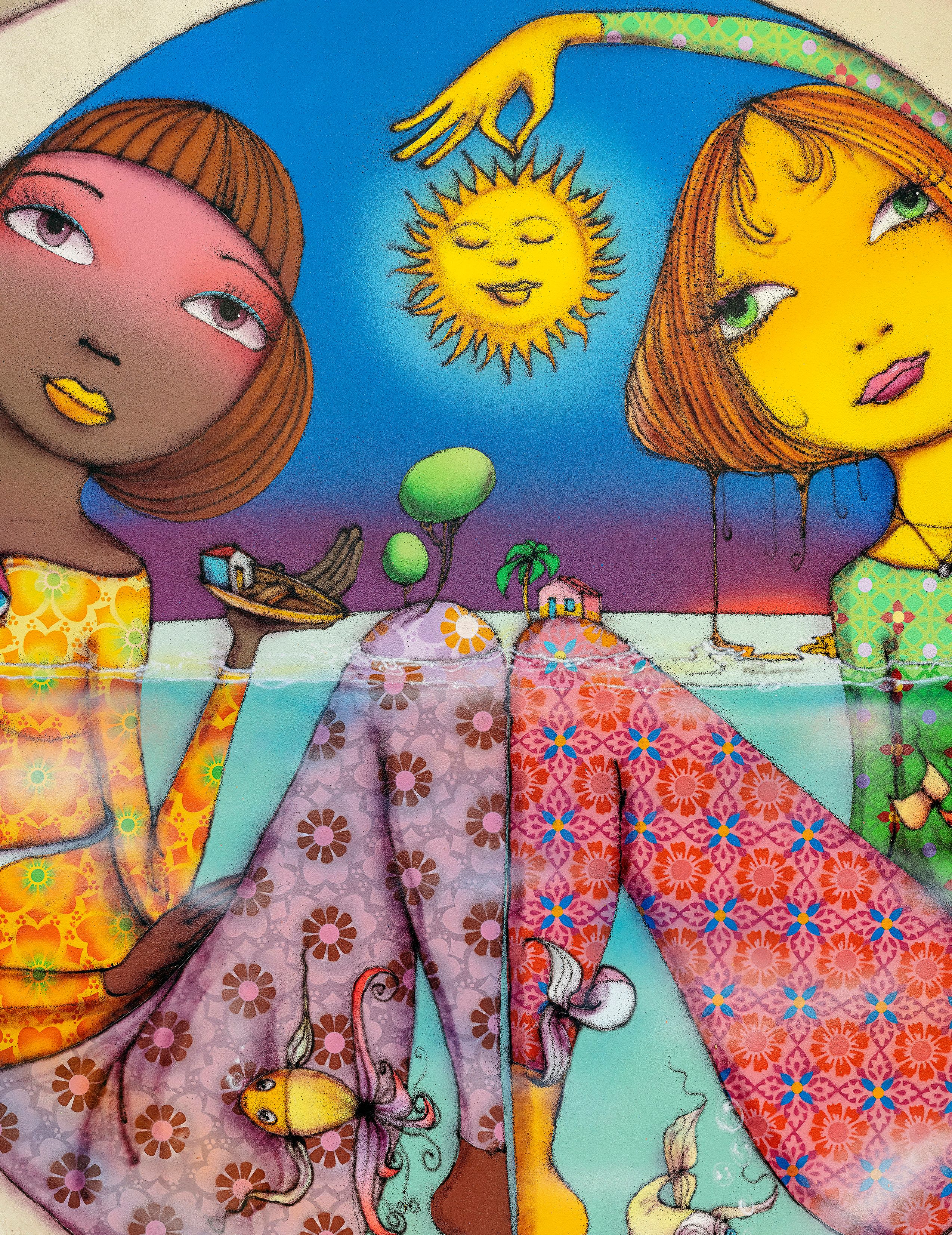 Detail of painting by OSGEMEOS