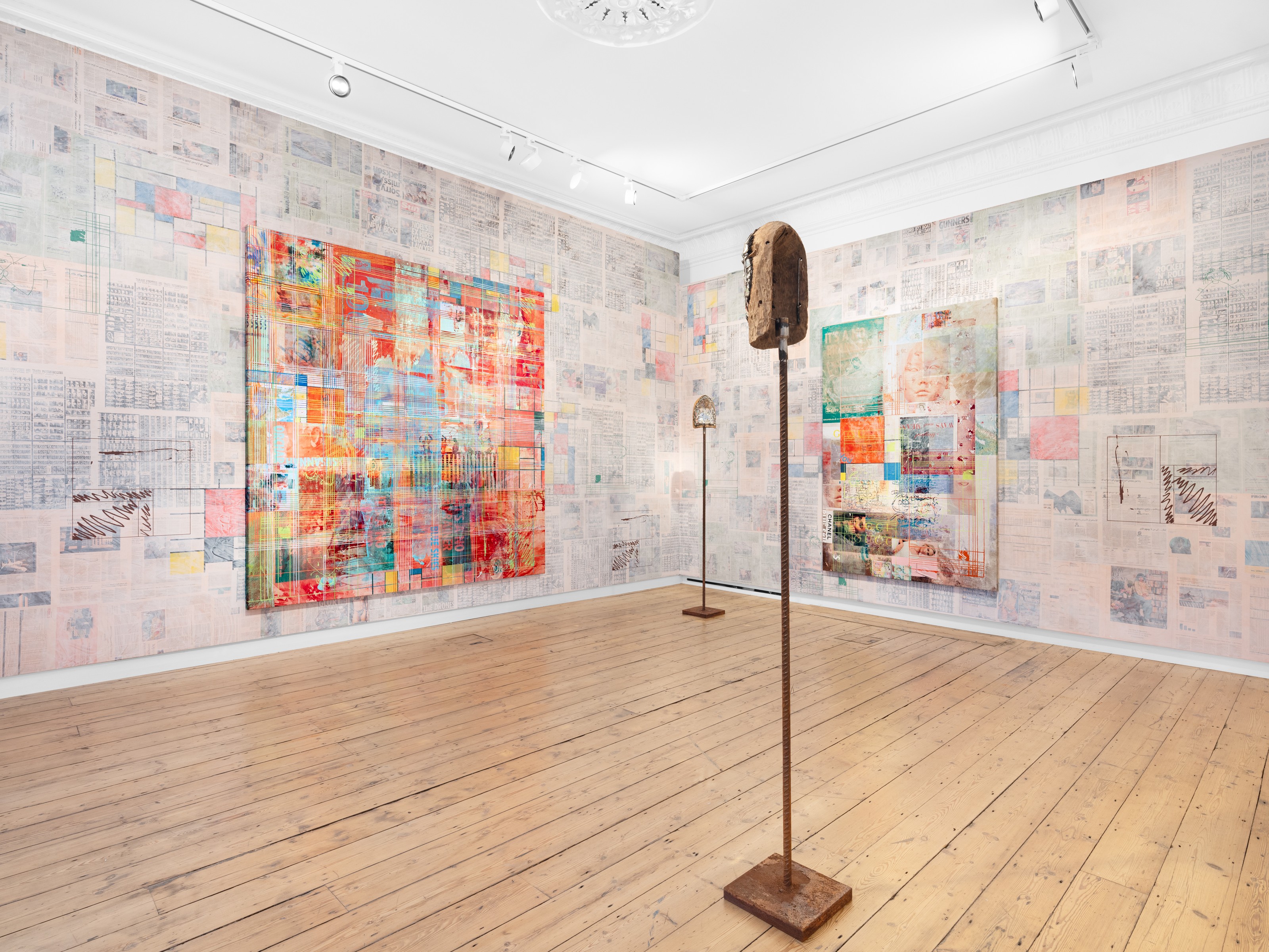 Installation view of Disfigurations at Lehmann Maupin London