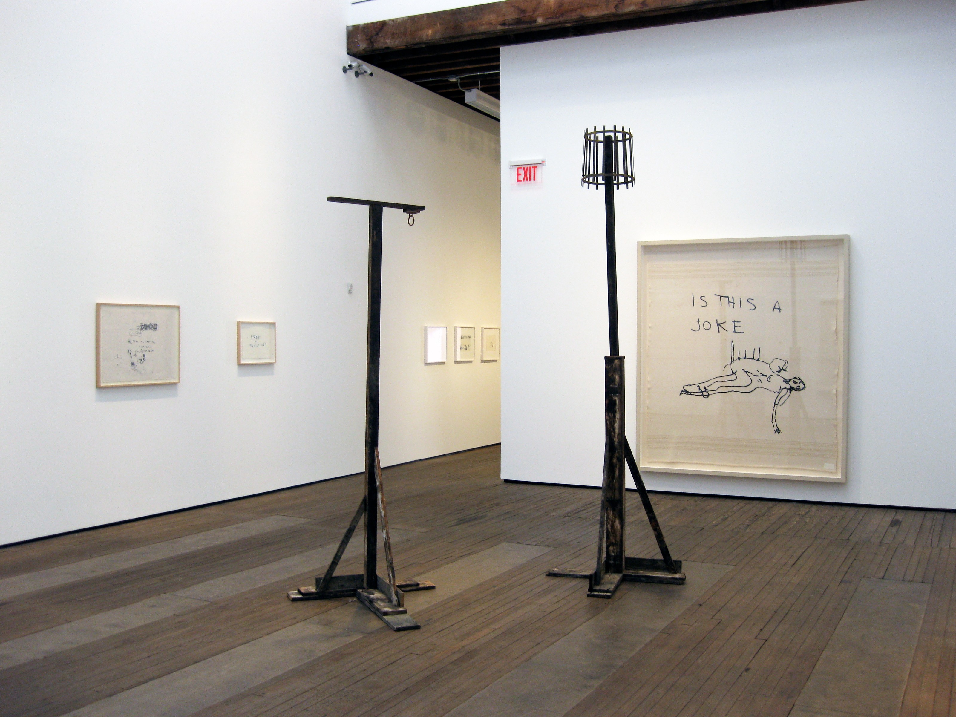 Installation view of Only God Knows I'm Good at Lehmann Maupin New York