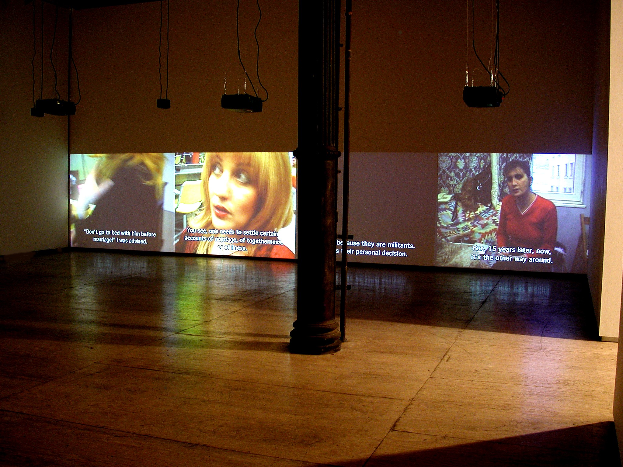 Installation view of Women Who Wear Wigs at Lehmann Maupin New York