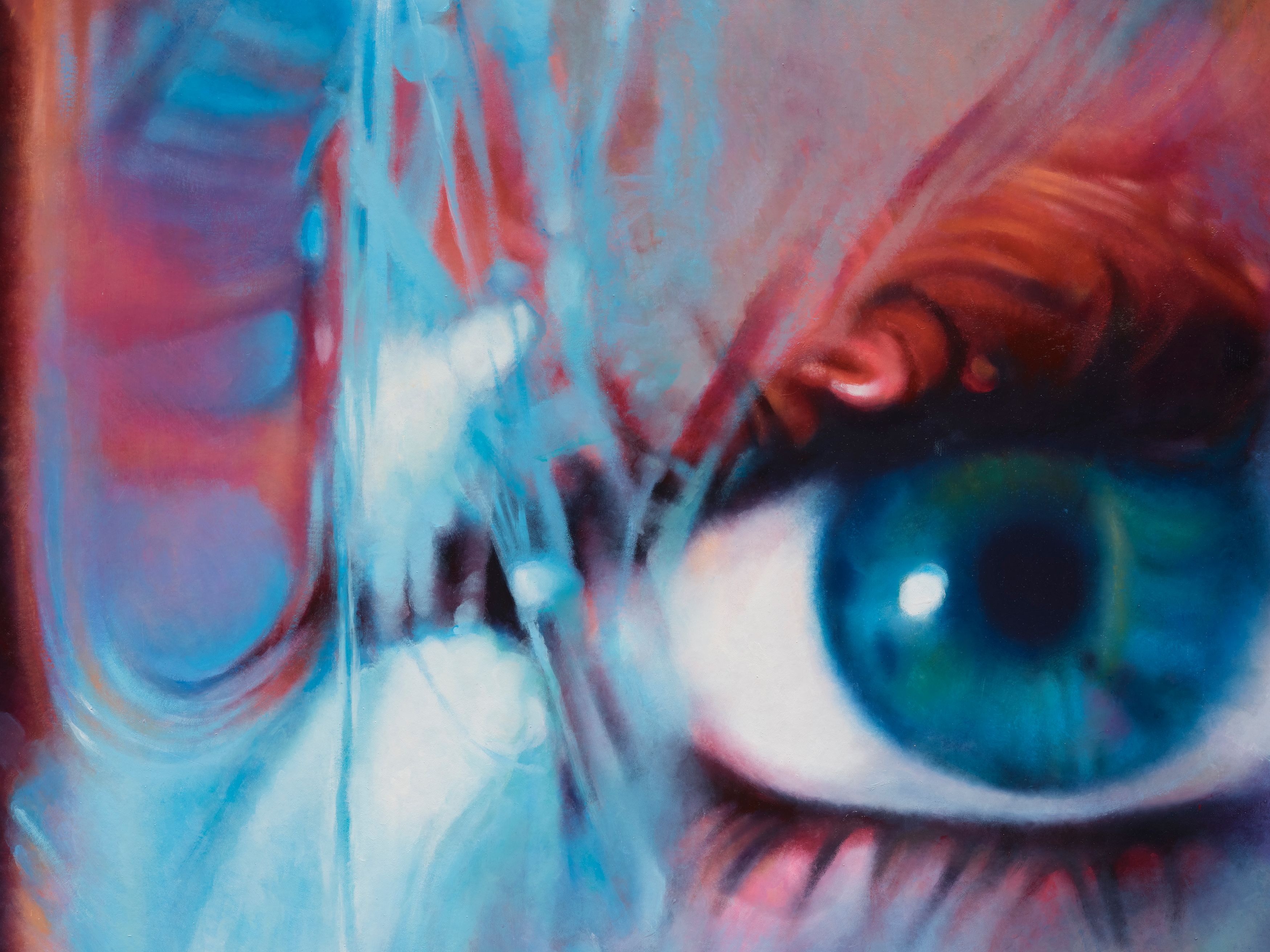 Detail of painting by Marilyn Minter