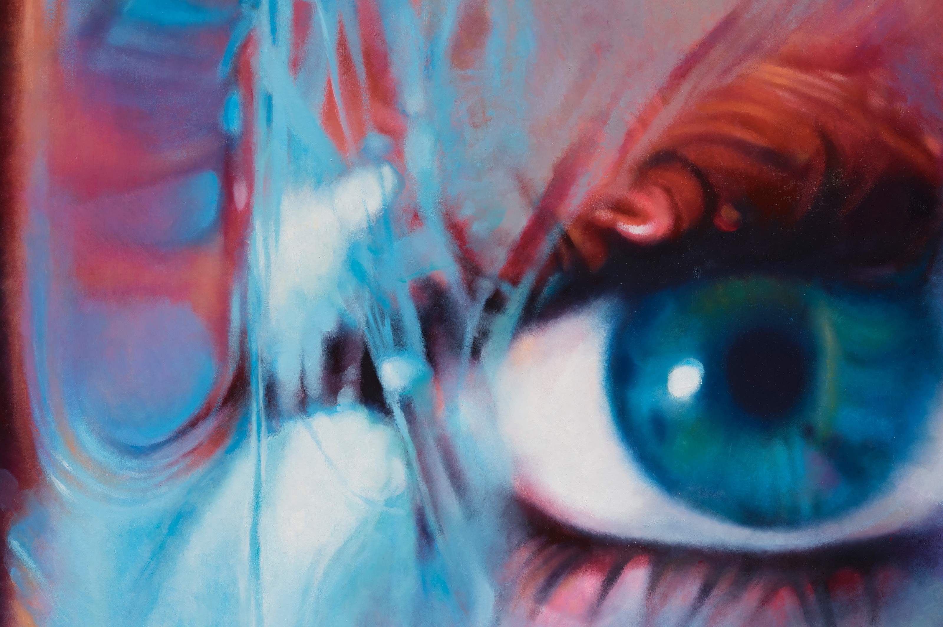 Detail of painting by Marilyn Minter