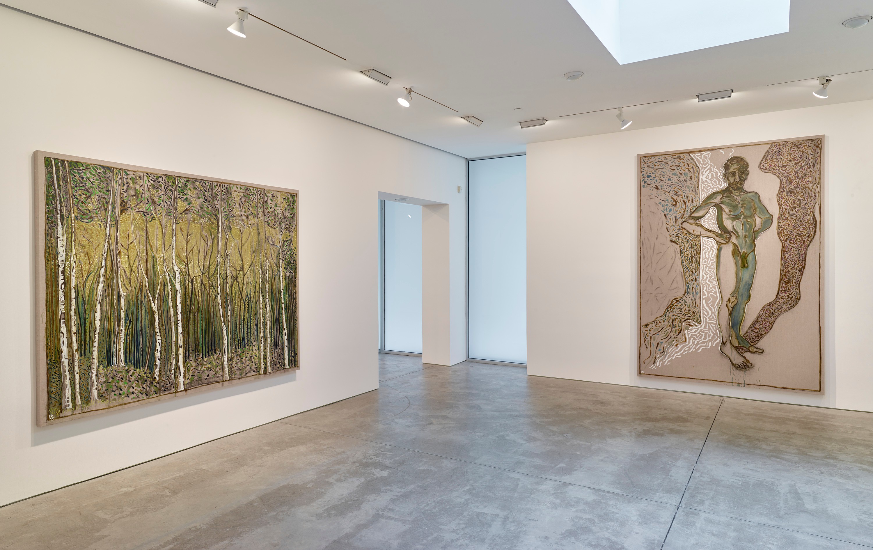 Installation view of Billy Childish at Lehmann Maupin New York