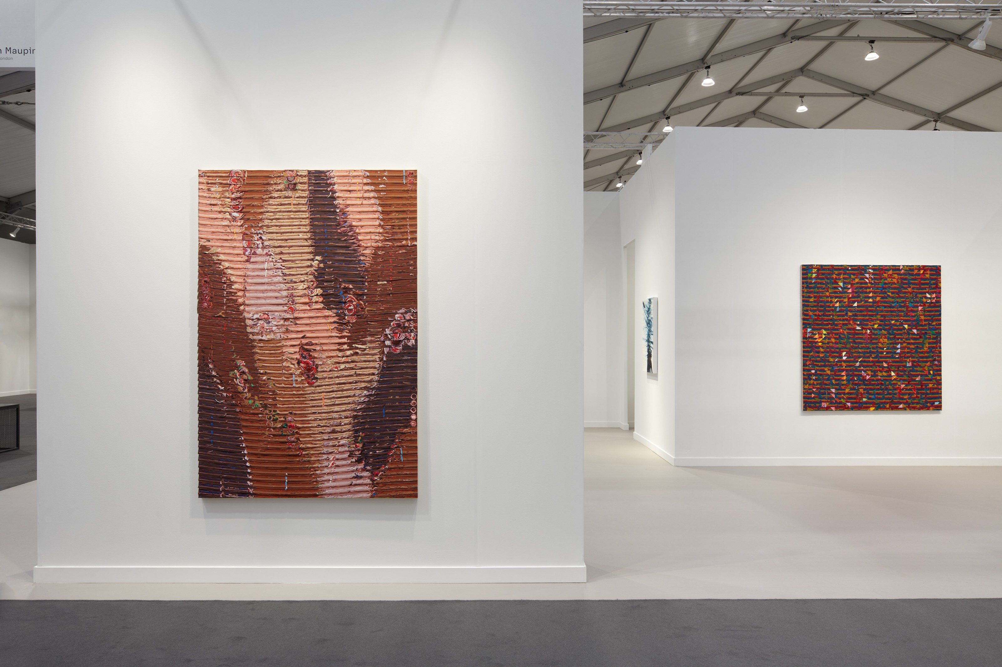 Installation view of Lehmann Maupin, Booth D8 at Frieze Los Angeles