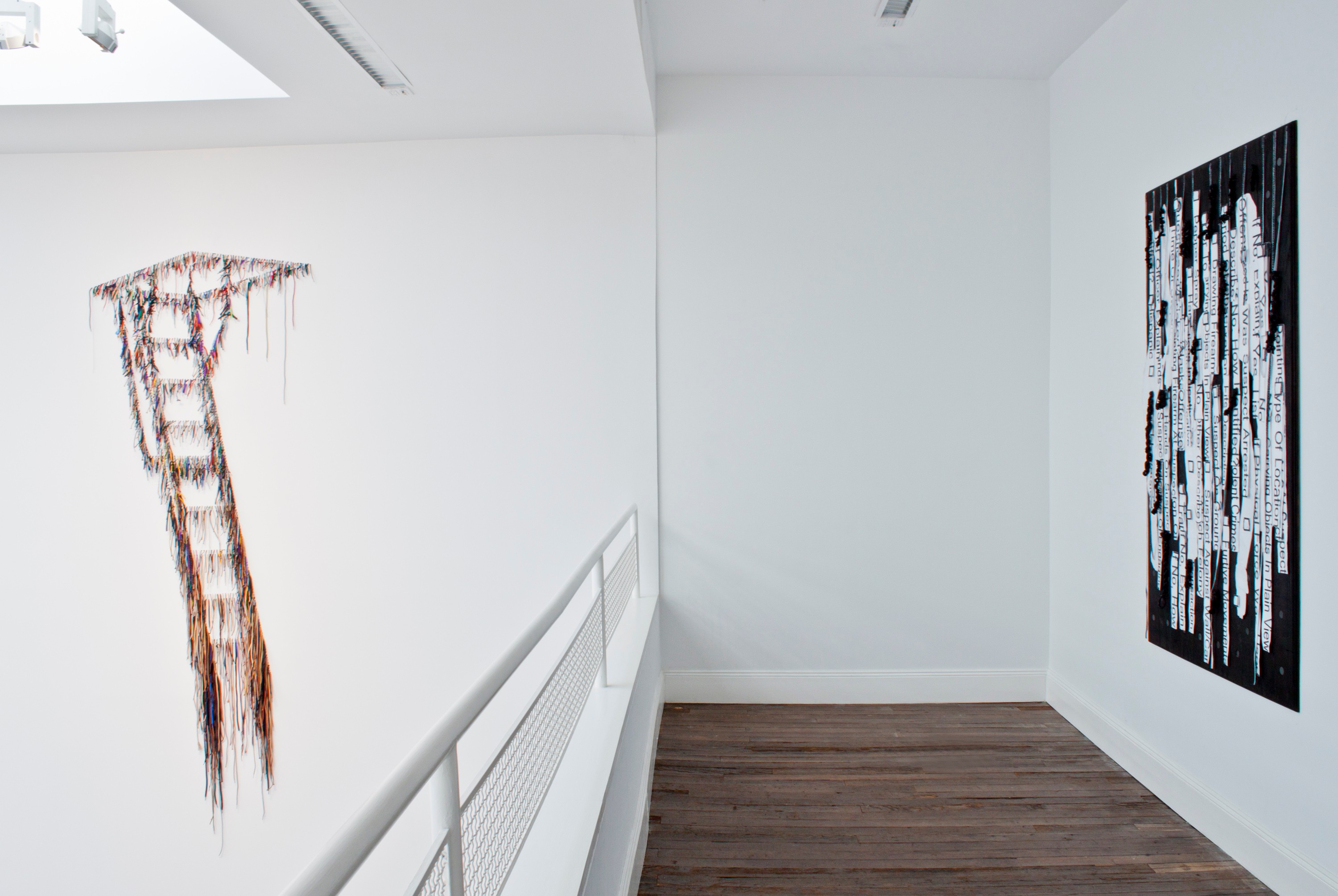 Installation view of Liberty and Orders at Lehmann Maupin New York