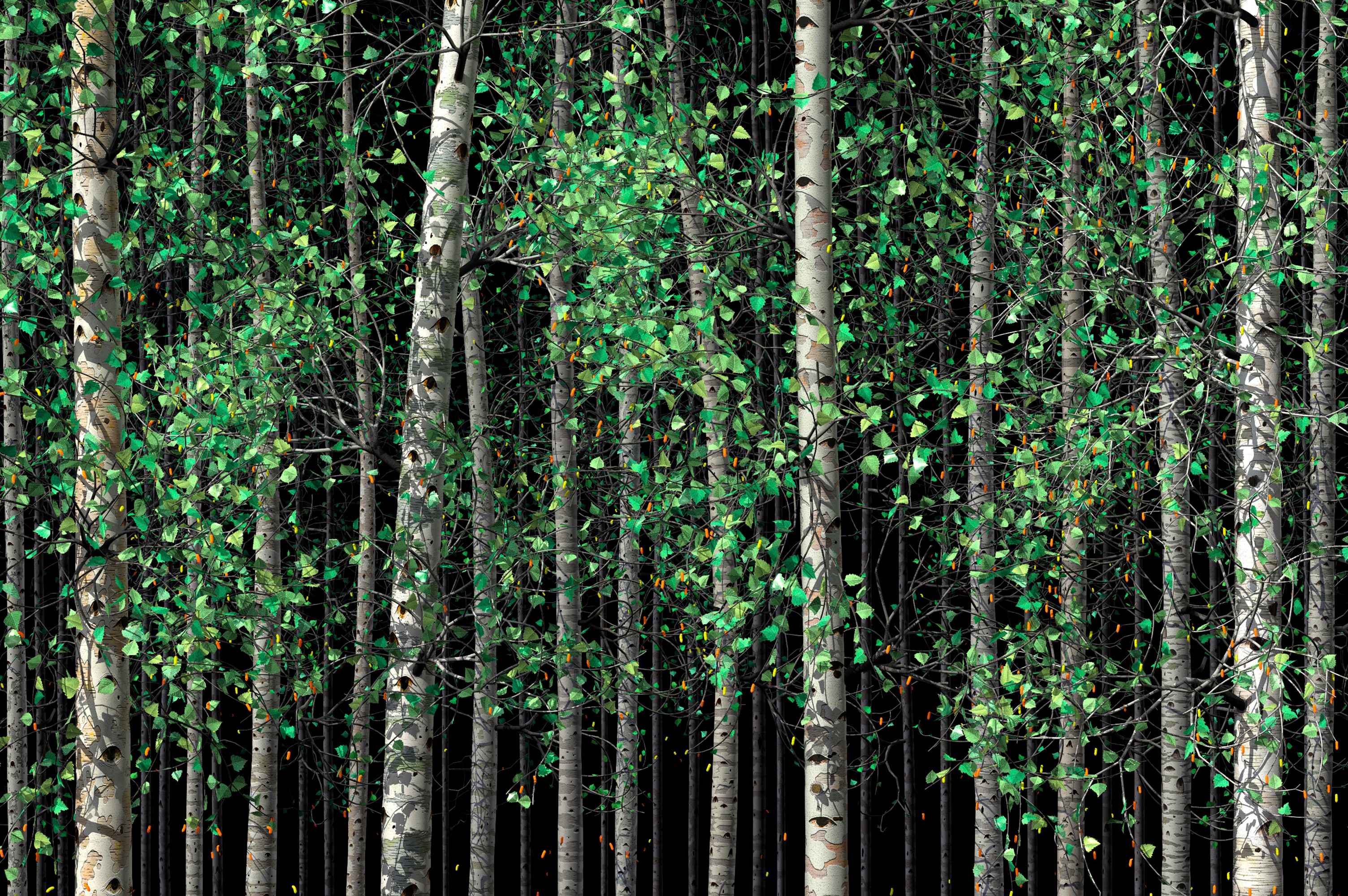 Detail of video Installation by Jennifer Steinkamp