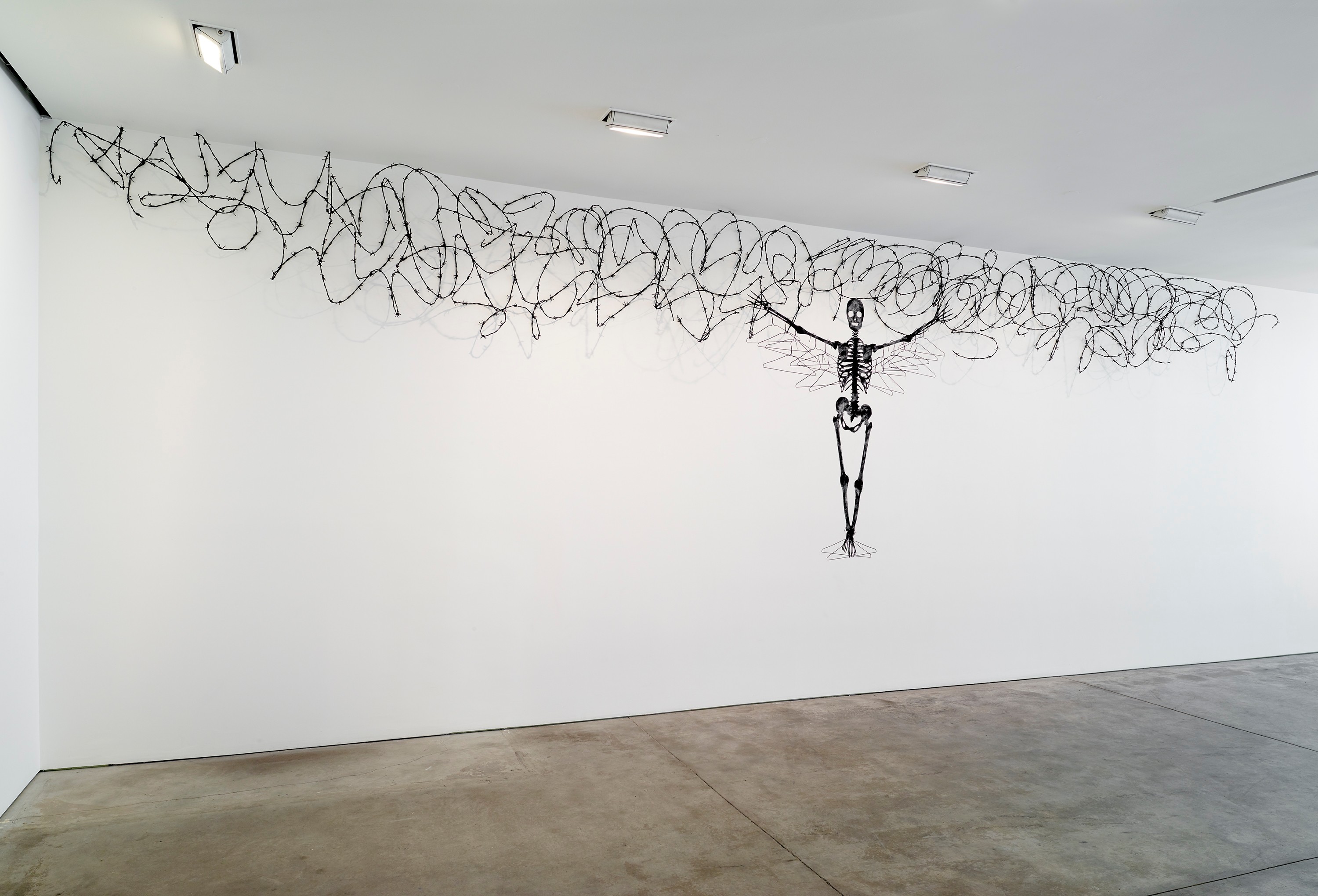 Installation view of Robin Rhode at Lehmann Maupin New York