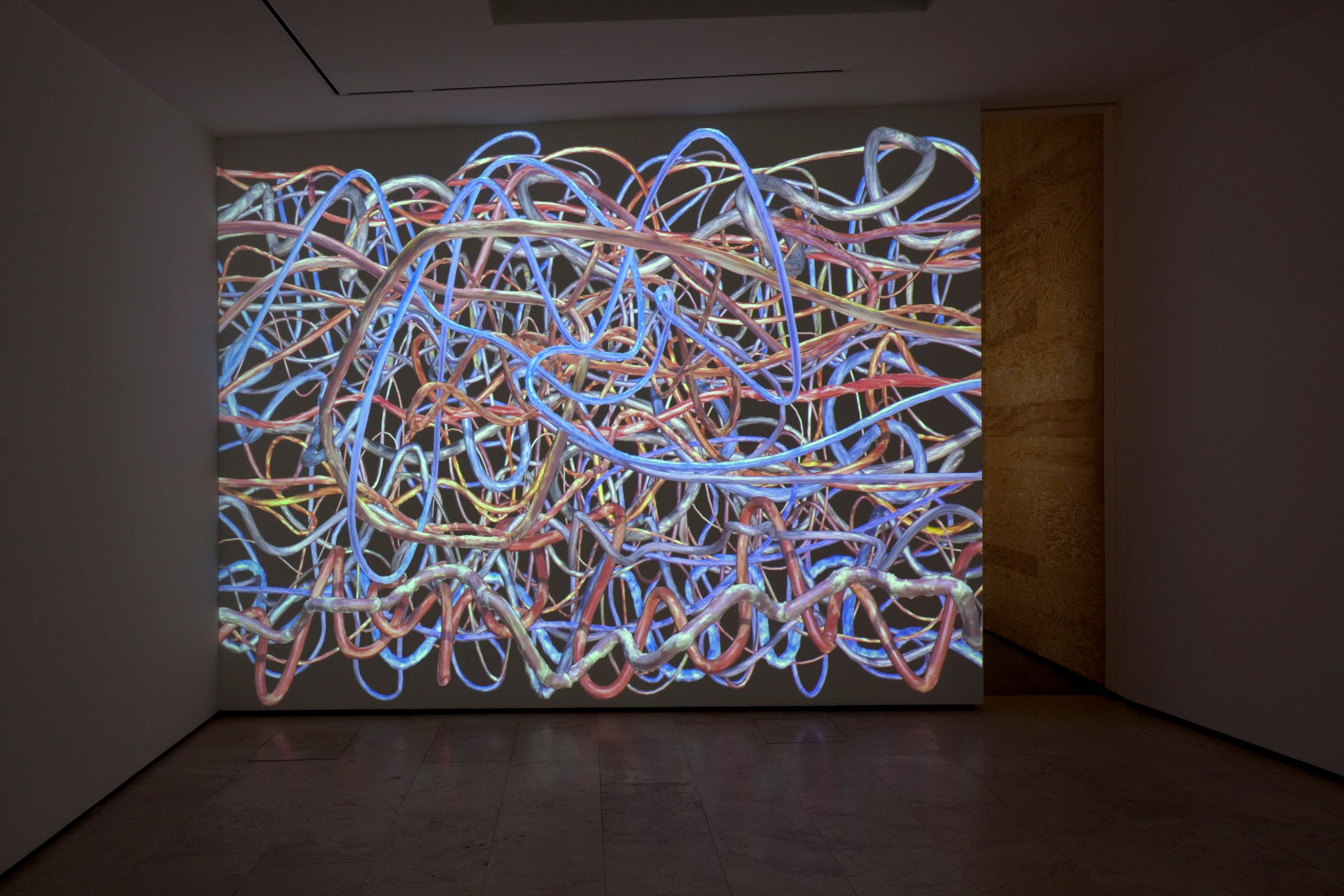 Installation view of Jennifer Steinkamp at Lehmann Maupin New York