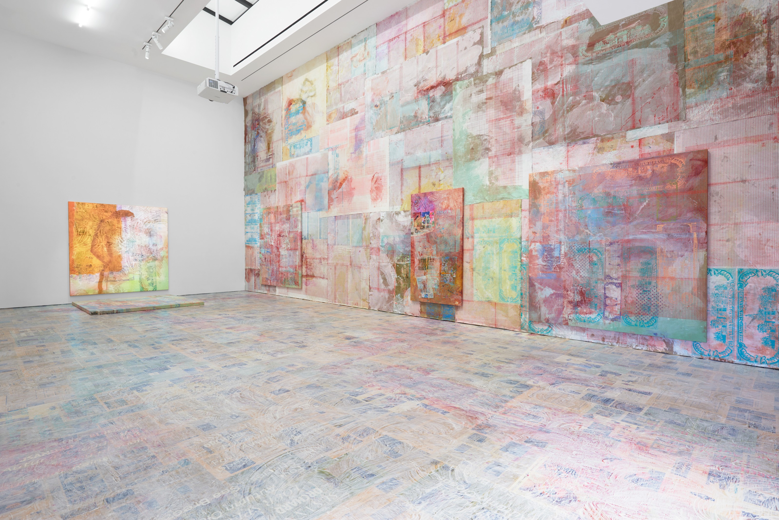 Installation view of Mandy El-Sayegh at Lehmann Maupin New York