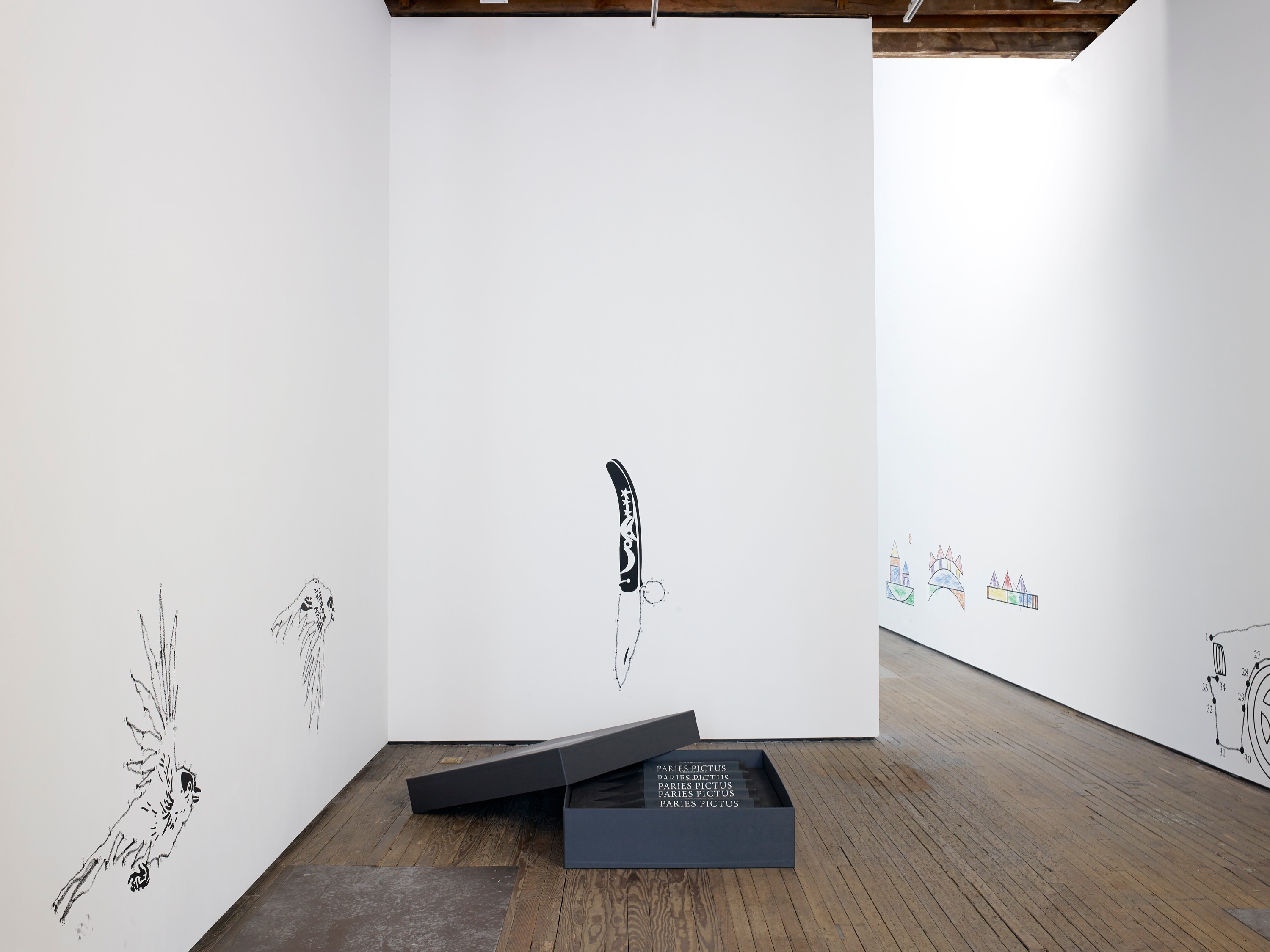 Installation view of Paries Pictus at Lehmann Maupin New York
