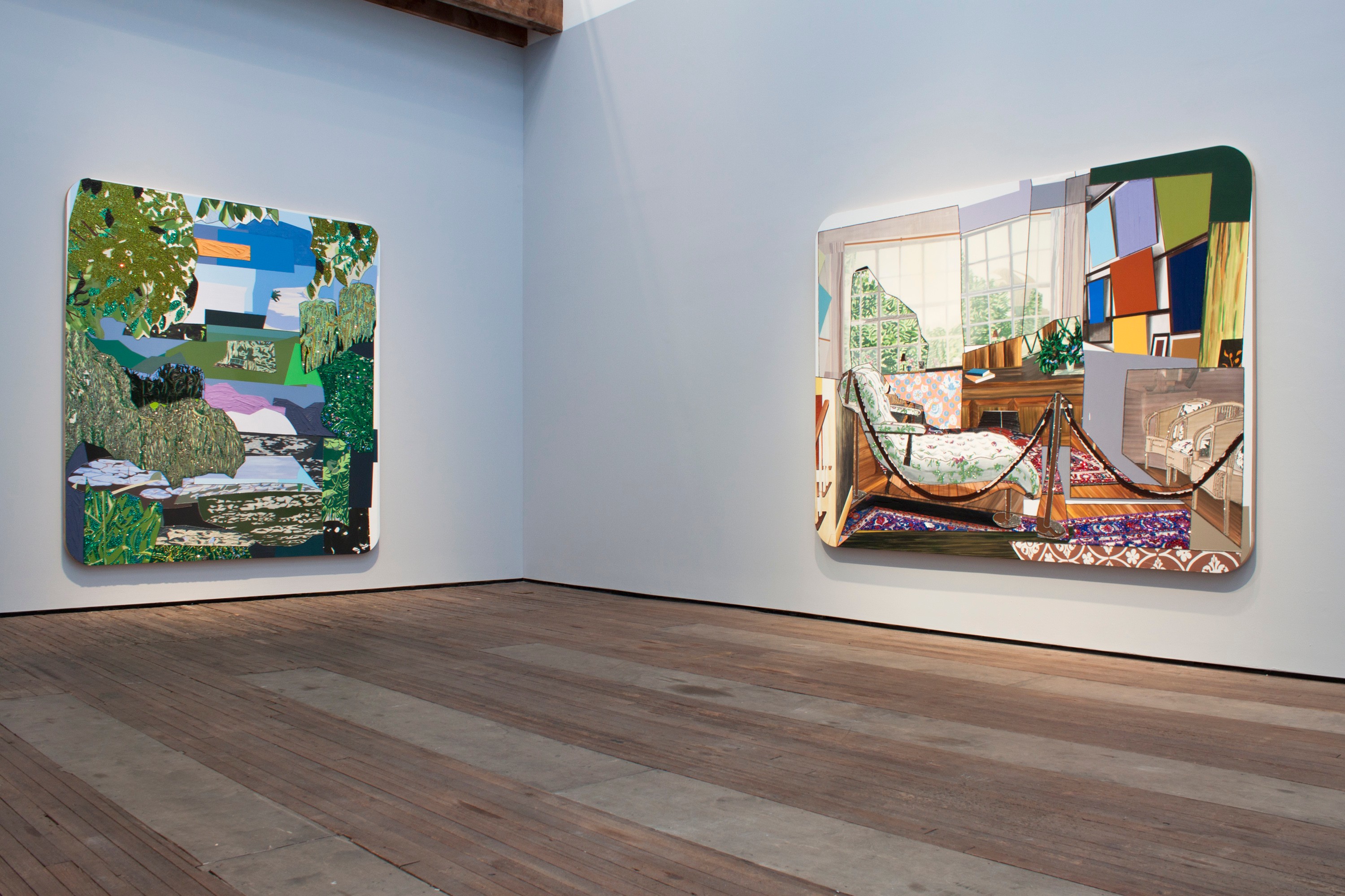 Installation view of How to Organize a Room Around a Striking Piece of Art at Lehmann Maupin New York
