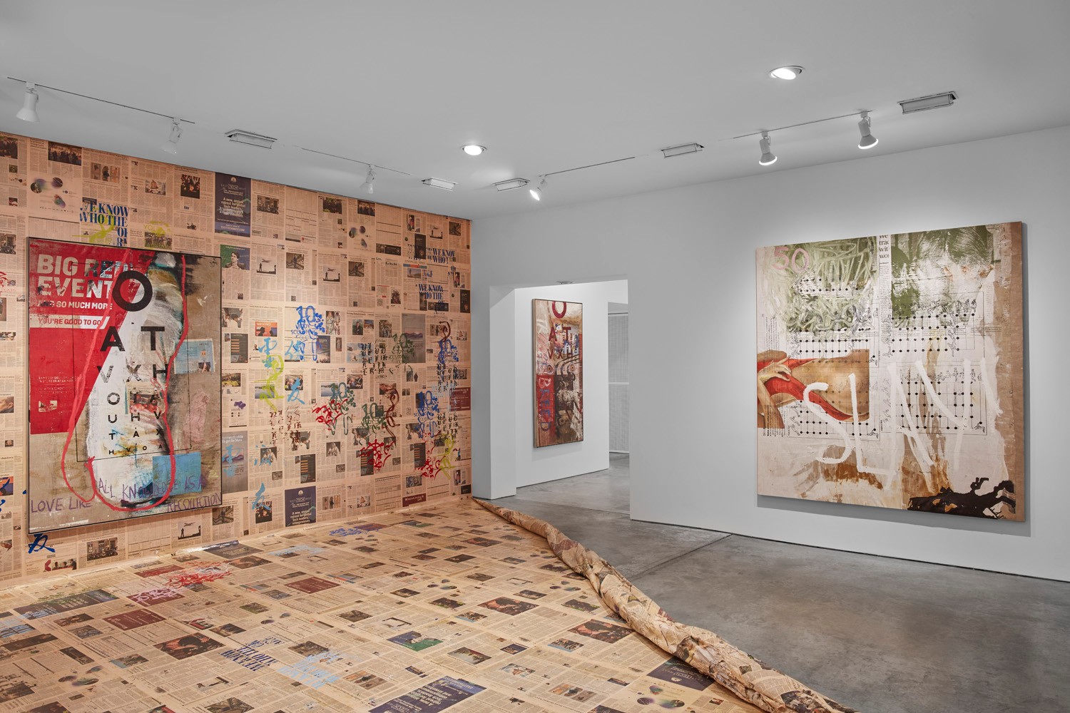 Installation view of Mandy El-Sayegh at Lehmann Maupin New York