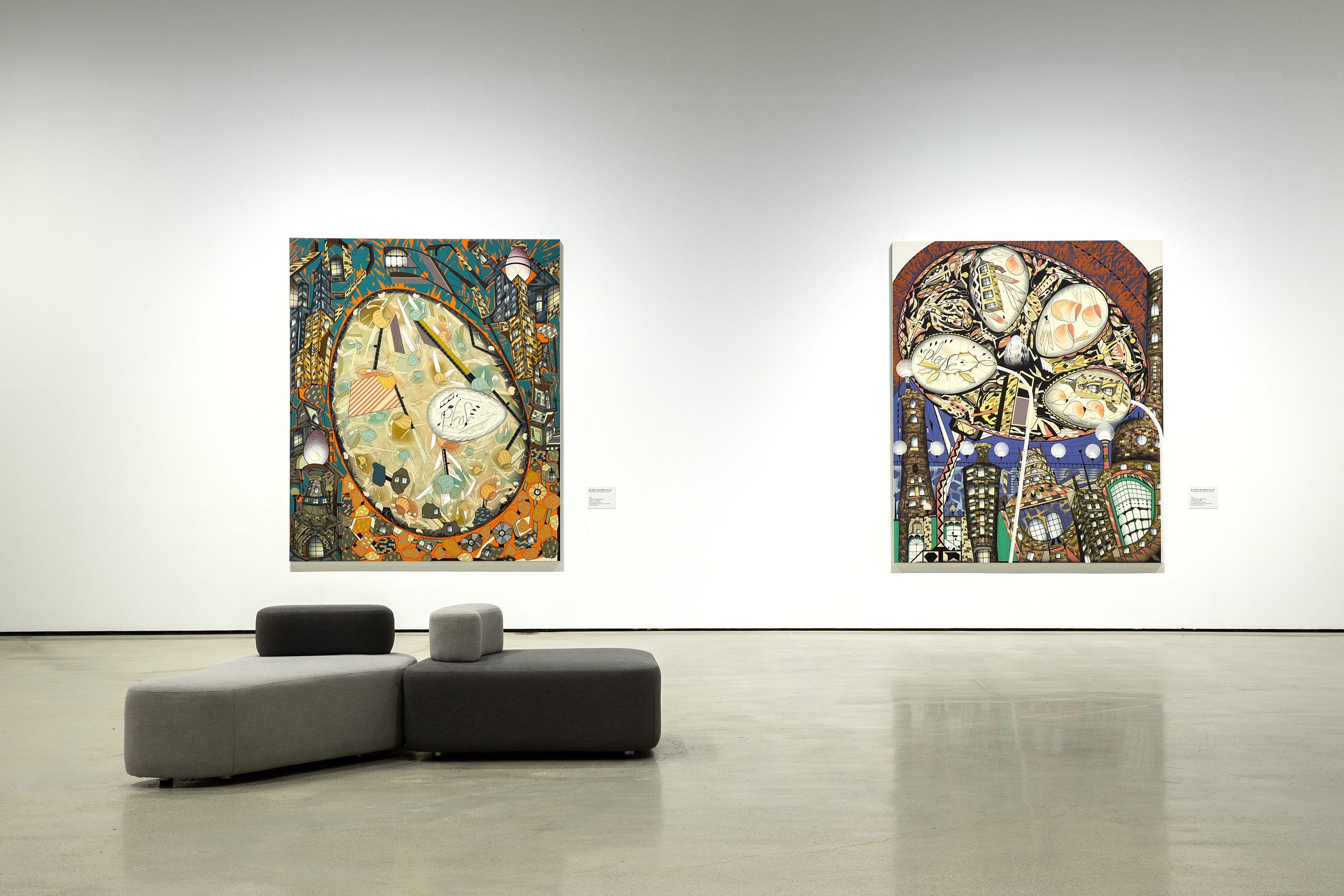 Installation view of Lari Pittman at Jeonnam Museum of Art